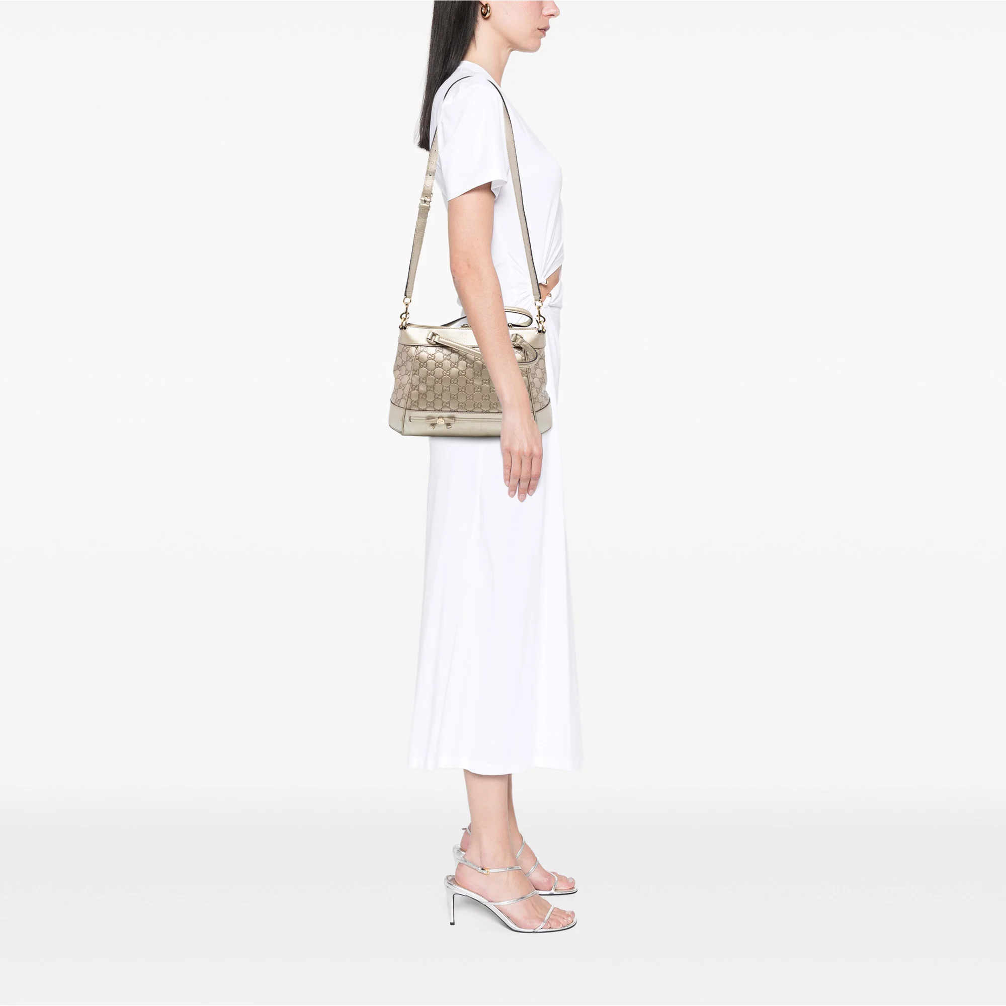 Metallic Guccissima Mayfair Satchel - Image 7