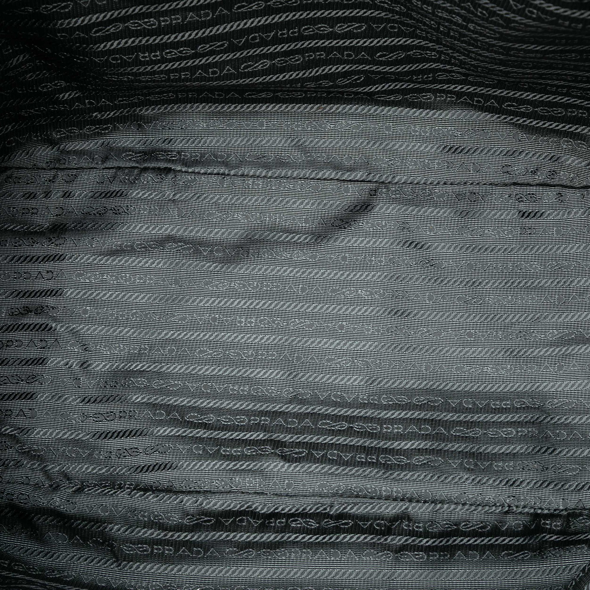 Metallic Leather Trimmed Tessuto Tote - Image 4