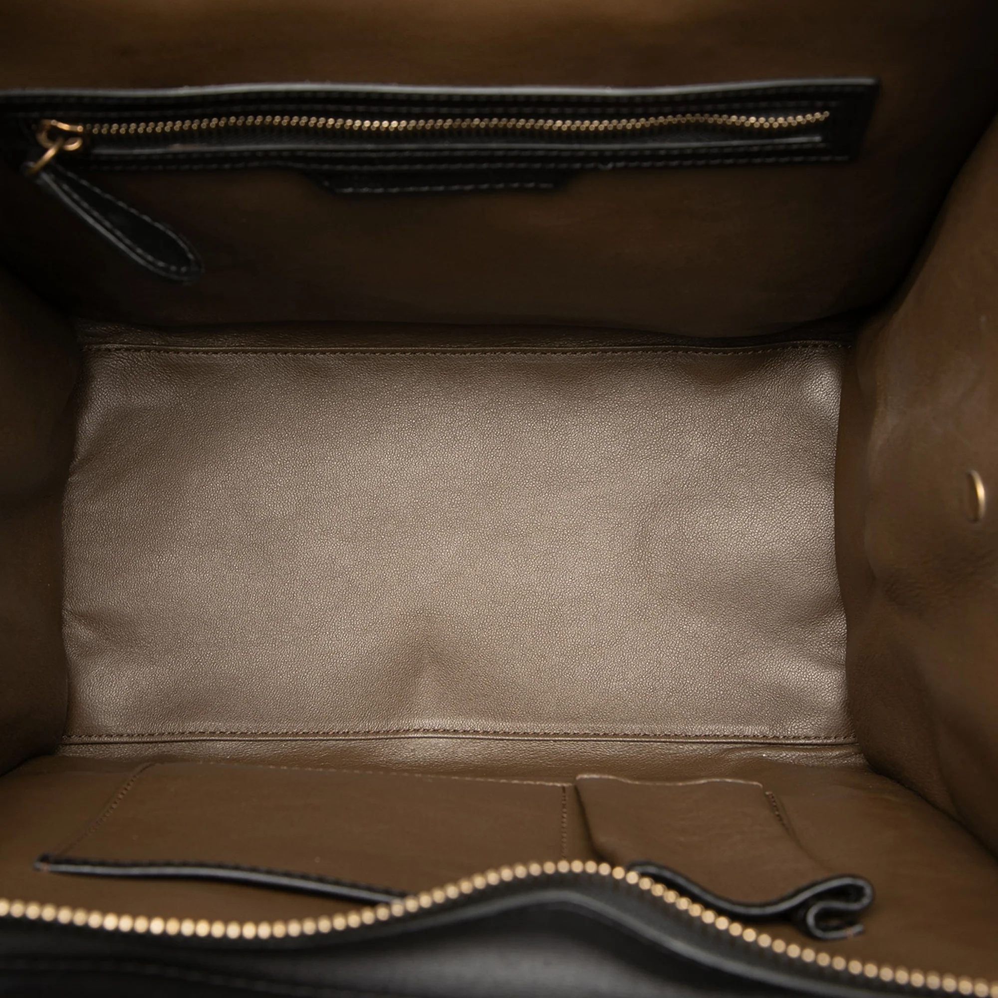 Mini Tricolor Nubuck and Smooth Calfskin Luggage Tote - Image 4