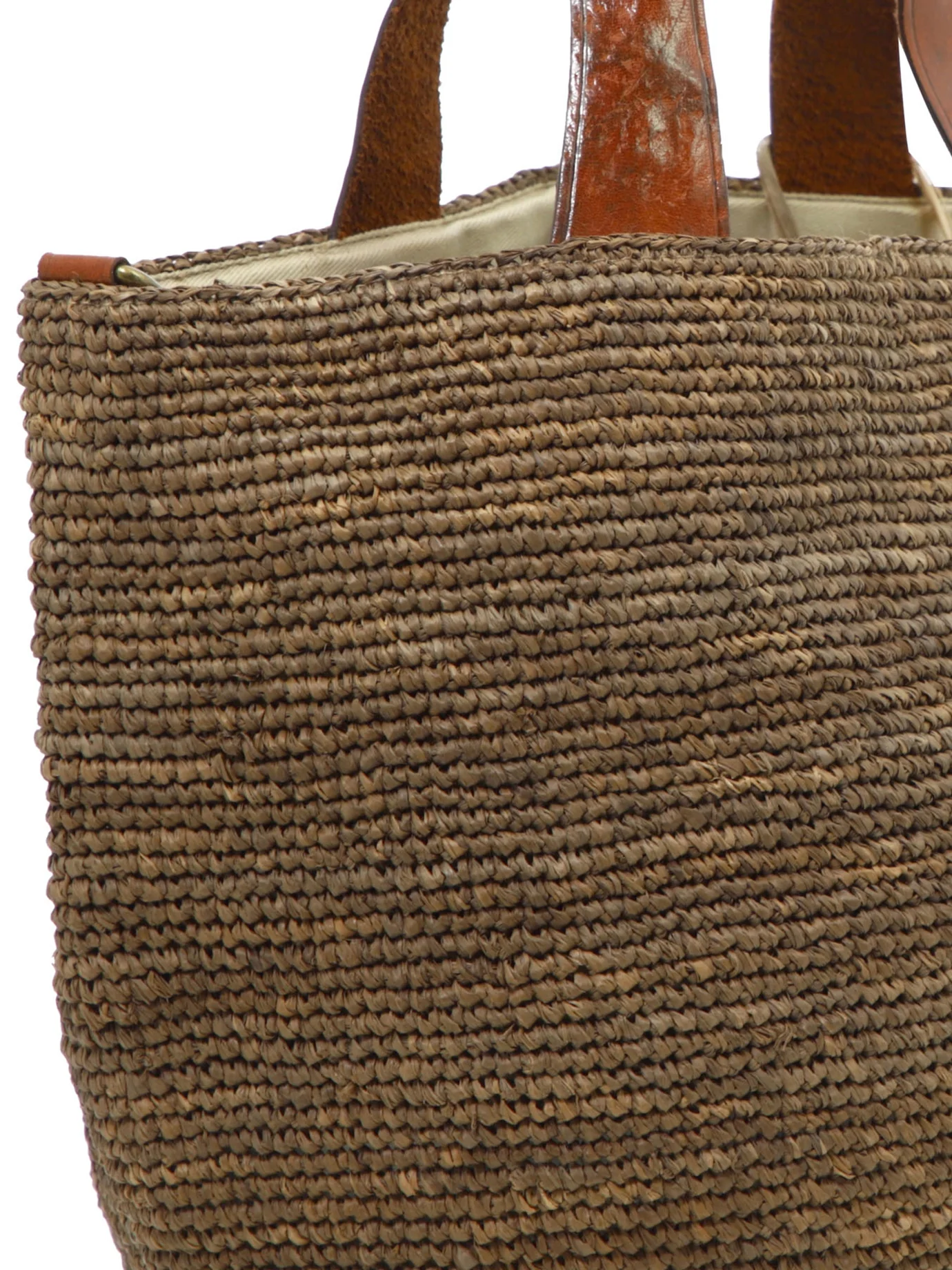 MIROZY BROWN RAFFIA HANDBAG - Image 4