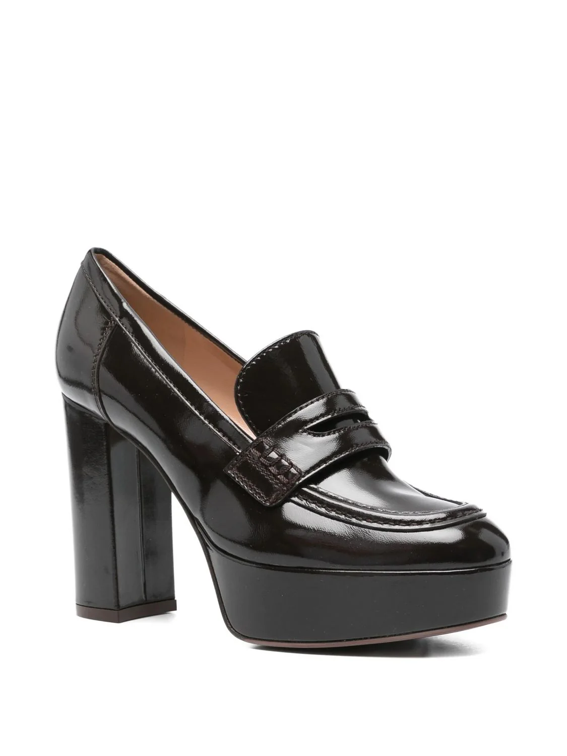 MOKA LEATHER PLATFORM SHOES - Image 3