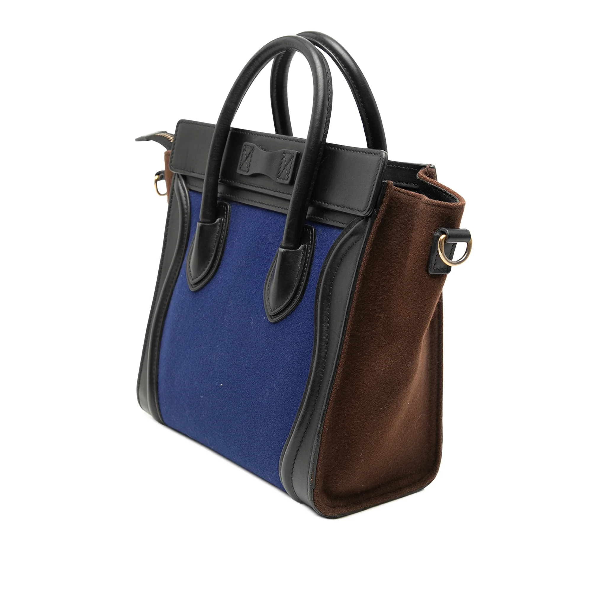 Nano Tricolor Felt Luggage Tote - Image 2