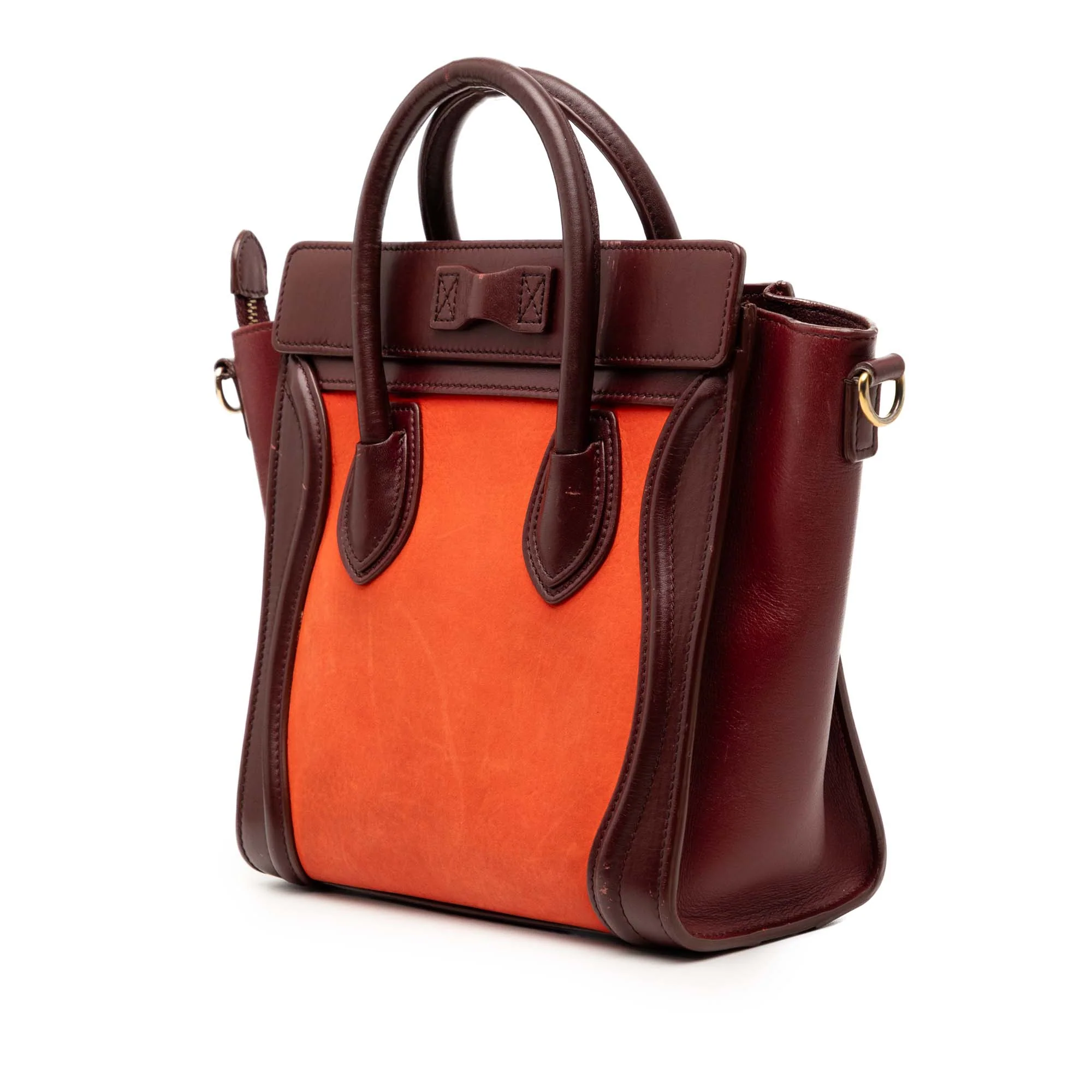 Nano Tricolor Nubuck and Calfskin Luggage Tote - Image 2