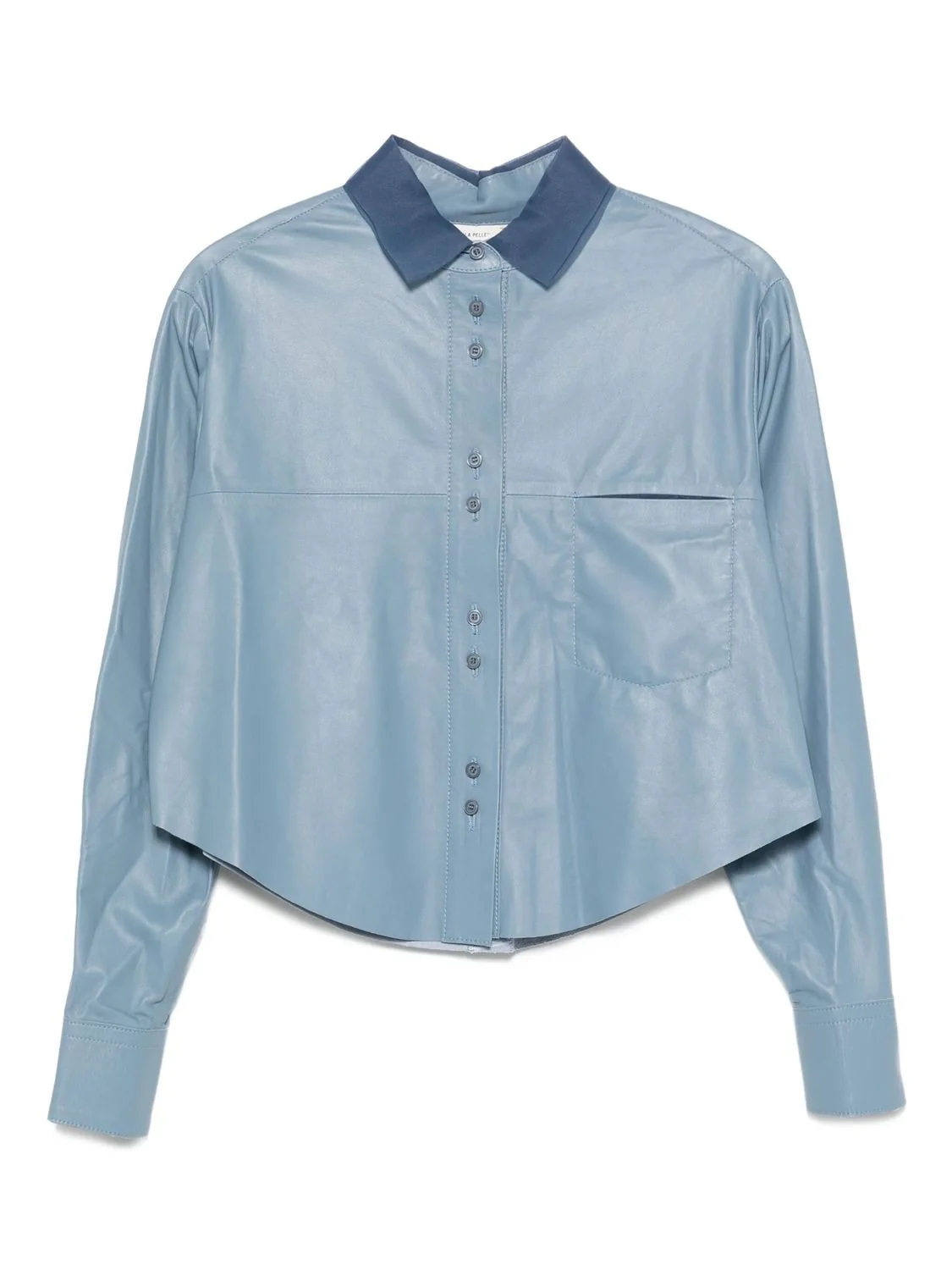 NAPPA LEATHER BOXY SHIRT ORGANZA DE