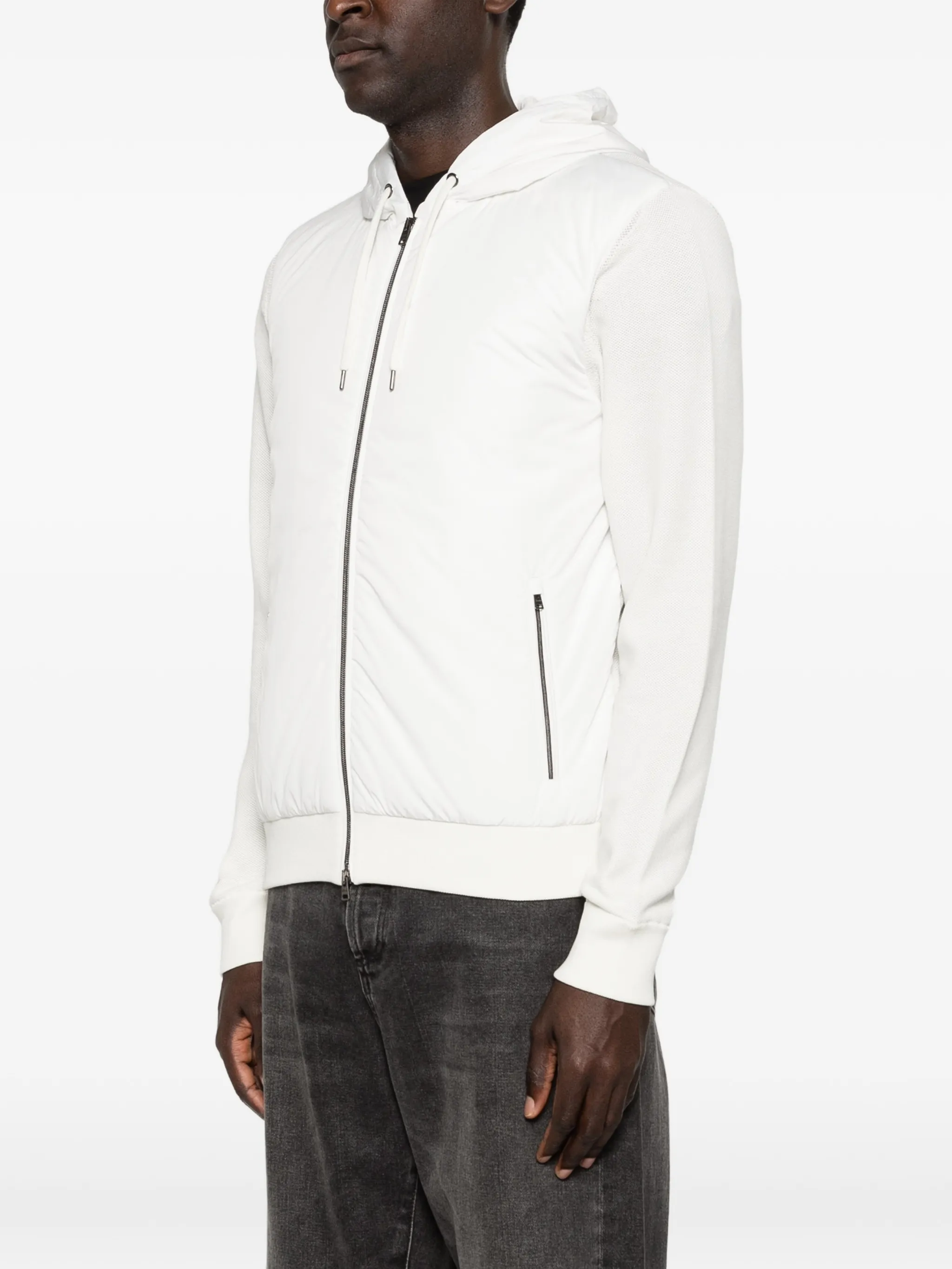 NATURAL COTTON POLYESTER SWEATSHIRT JACKET - Image 3