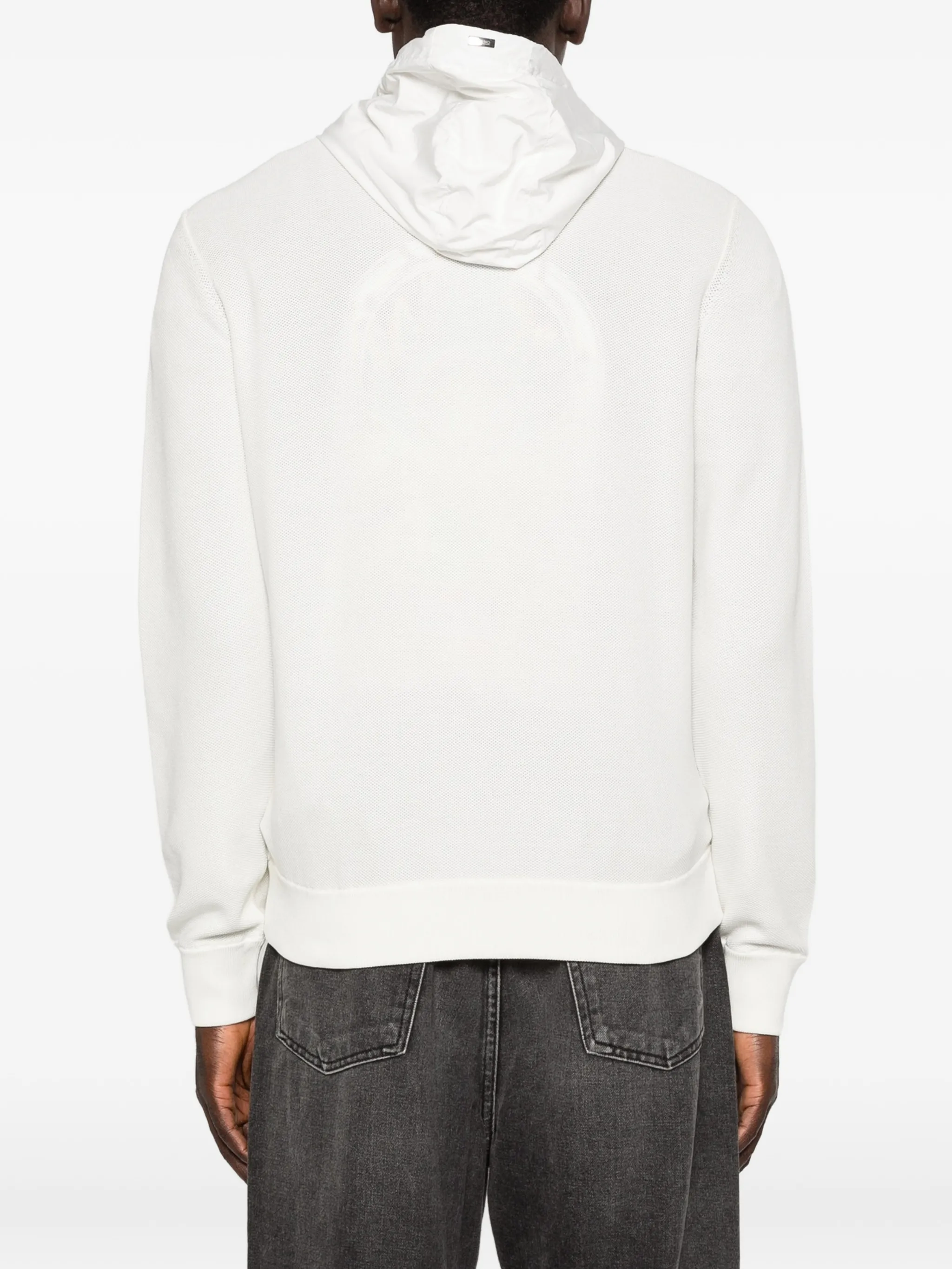 NATURAL COTTON POLYESTER SWEATSHIRT JACKET - Image 4