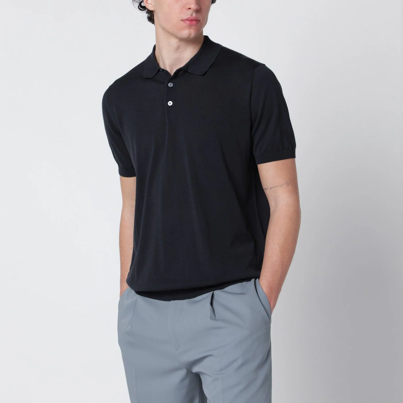 NAVY BLUE COTTON POLO