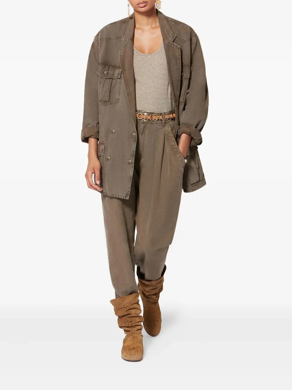 NEVALA COTTON AND LINEN WORKWEAR JACKET - Image 2