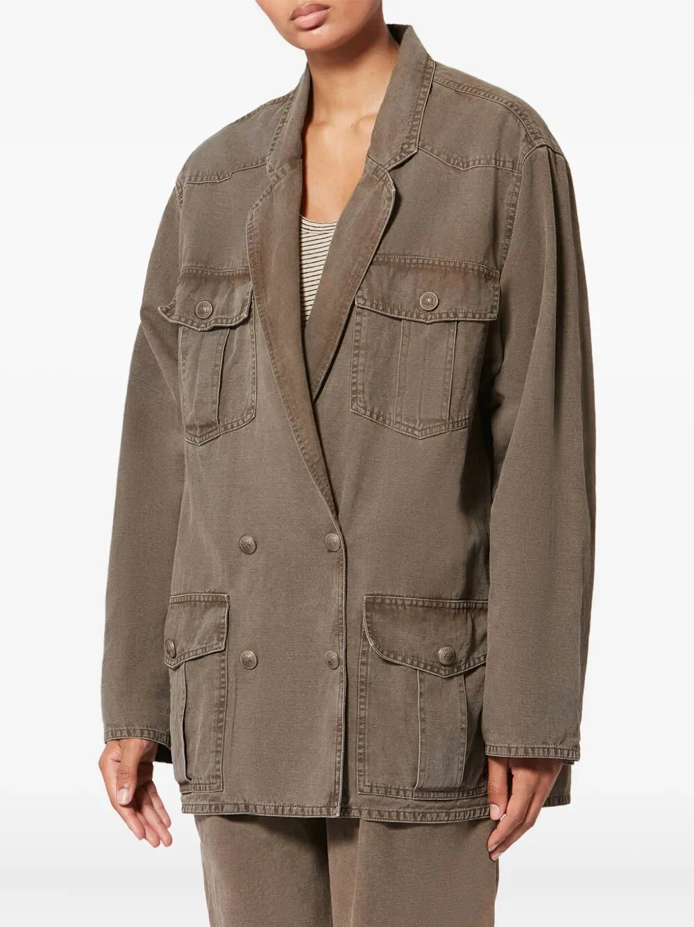 NEVALA COTTON AND LINEN WORKWEAR JACKET - Image 5