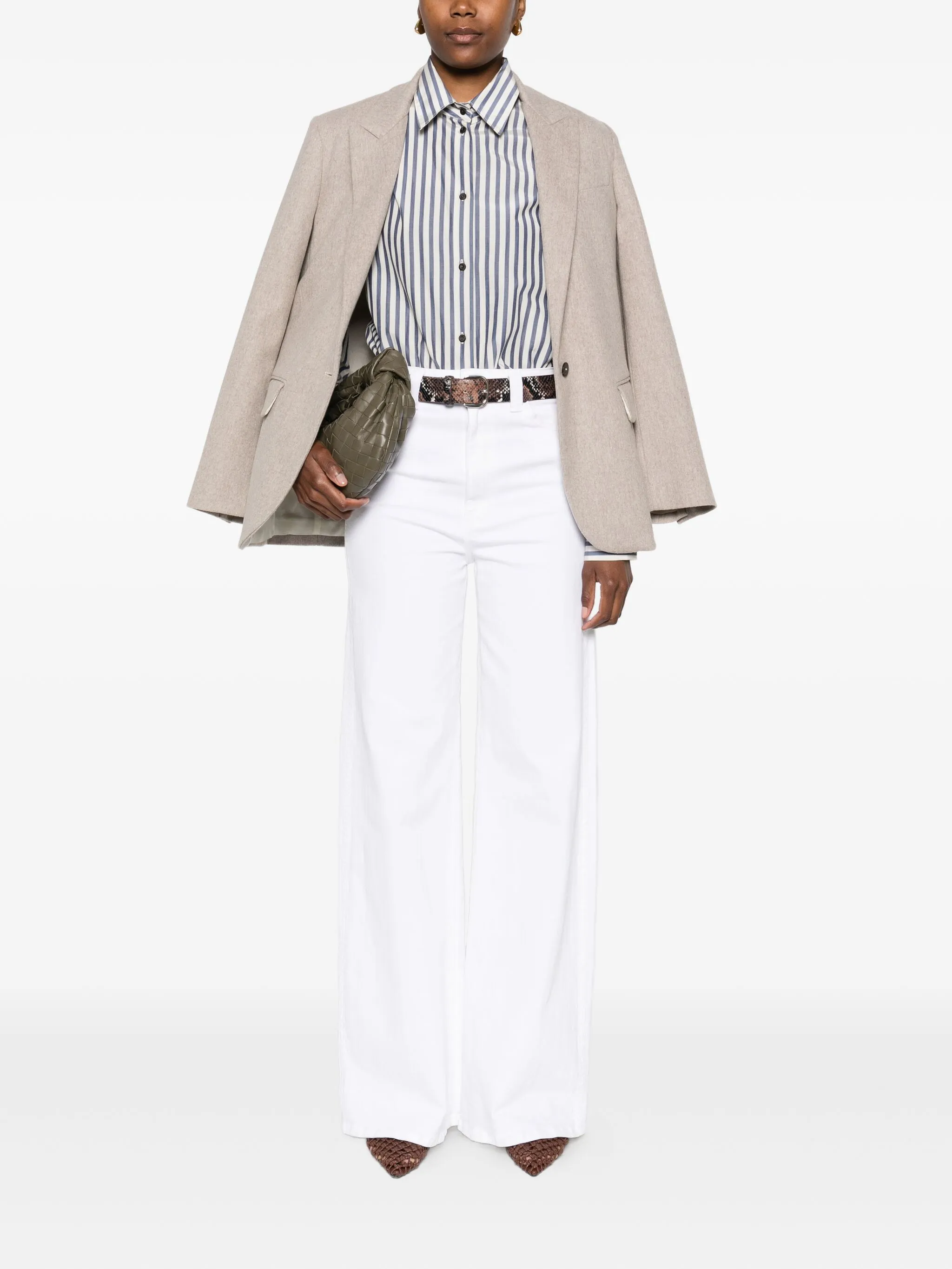 NOTTE CHIC STRIPED TAFFETAS SHIRT - Image 4