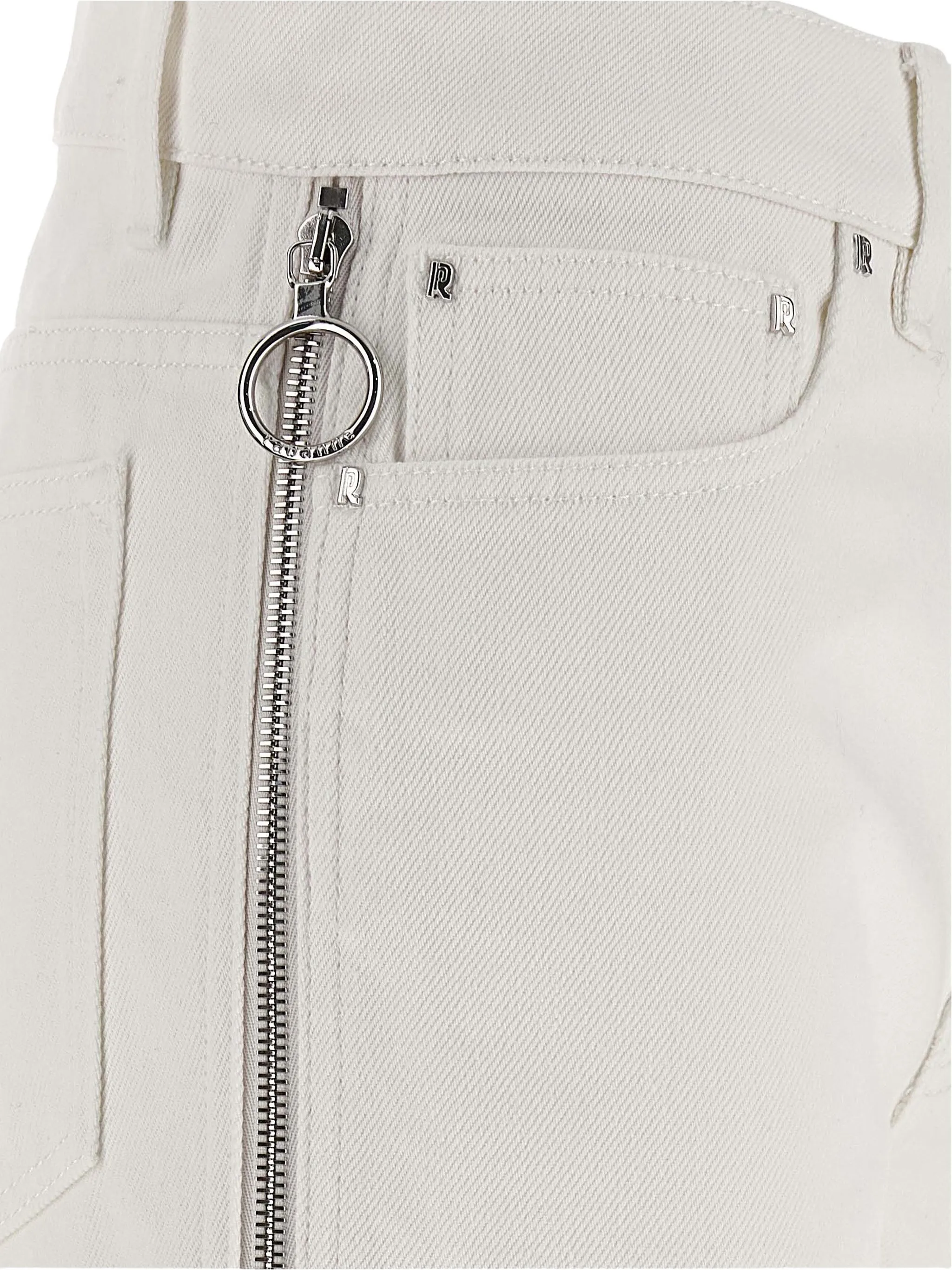 OFF WHITE DENIM COTTON PANTS - Image 3