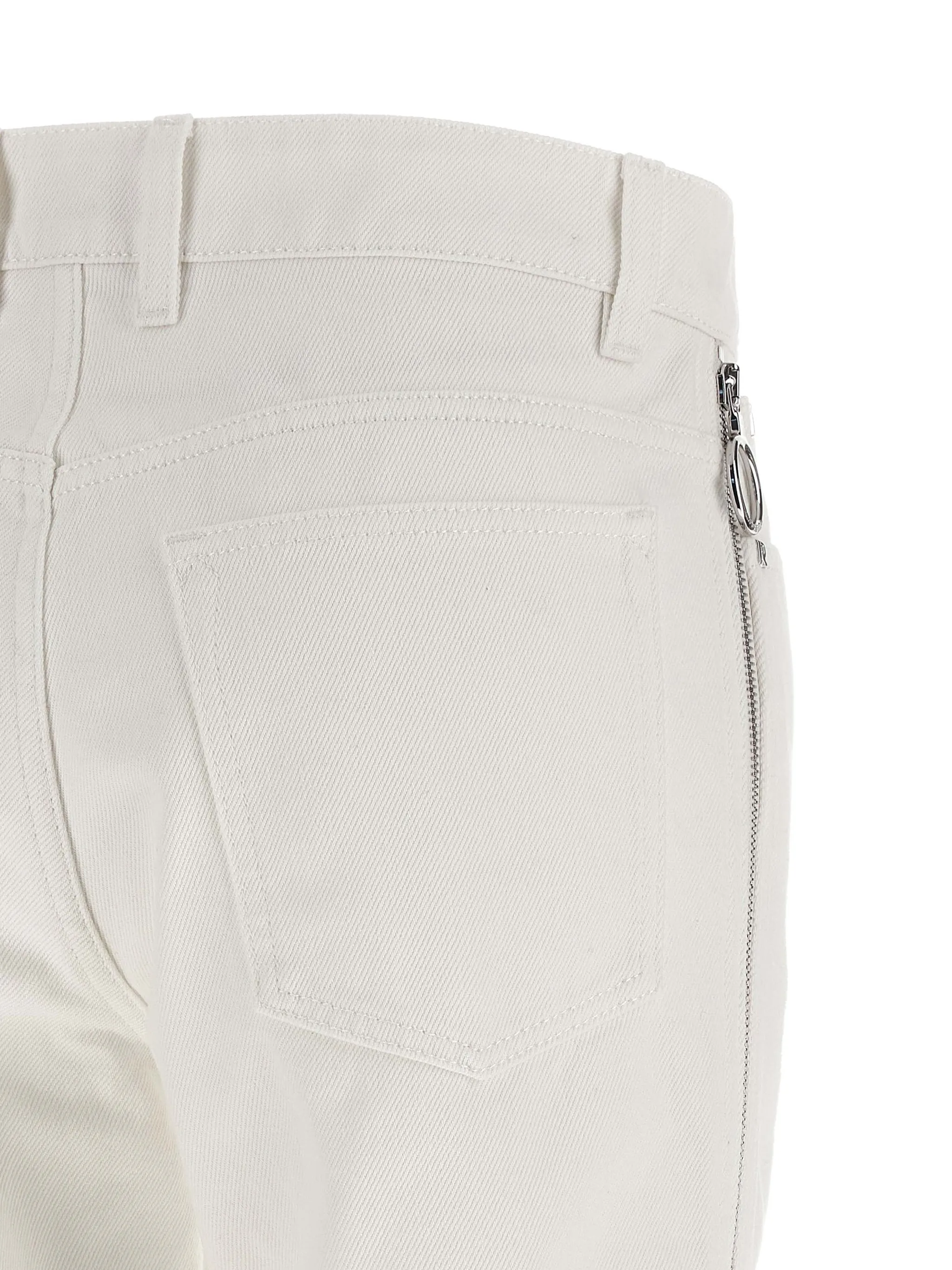 OFF WHITE DENIM COTTON PANTS - Image 4