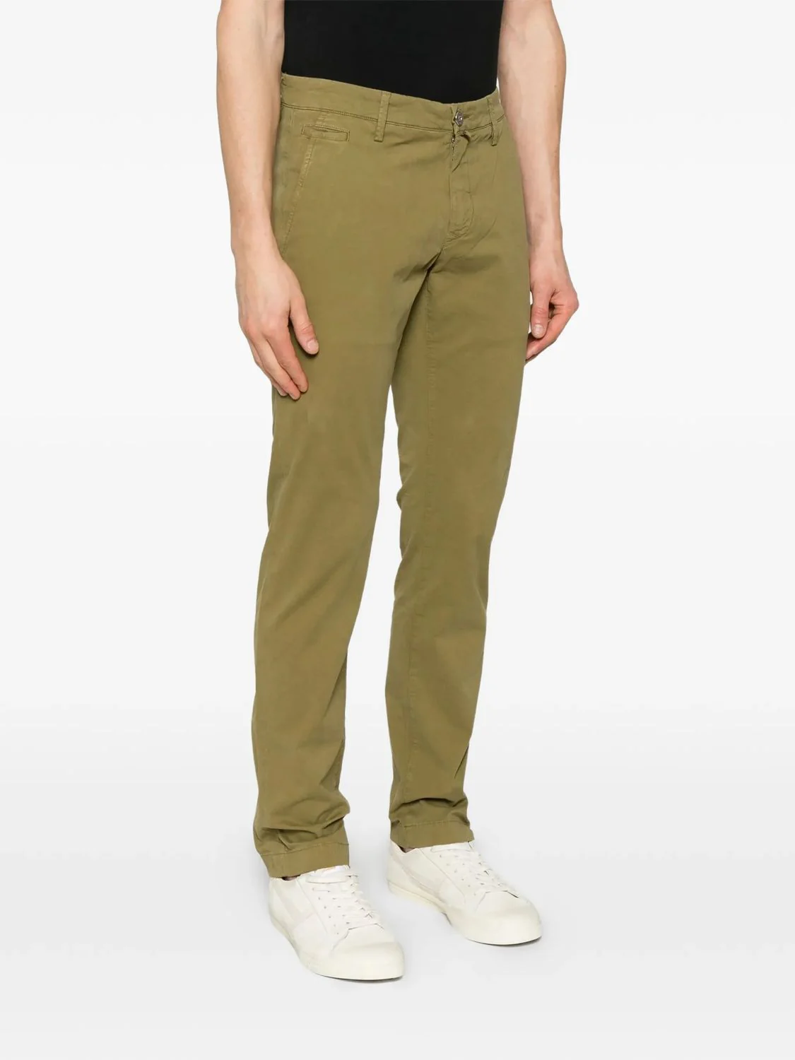 OLIVE GREEN COTTON PANTS - Image 4