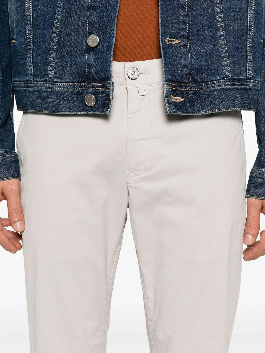 PEARL GREY COTTON PANTS - Image 5