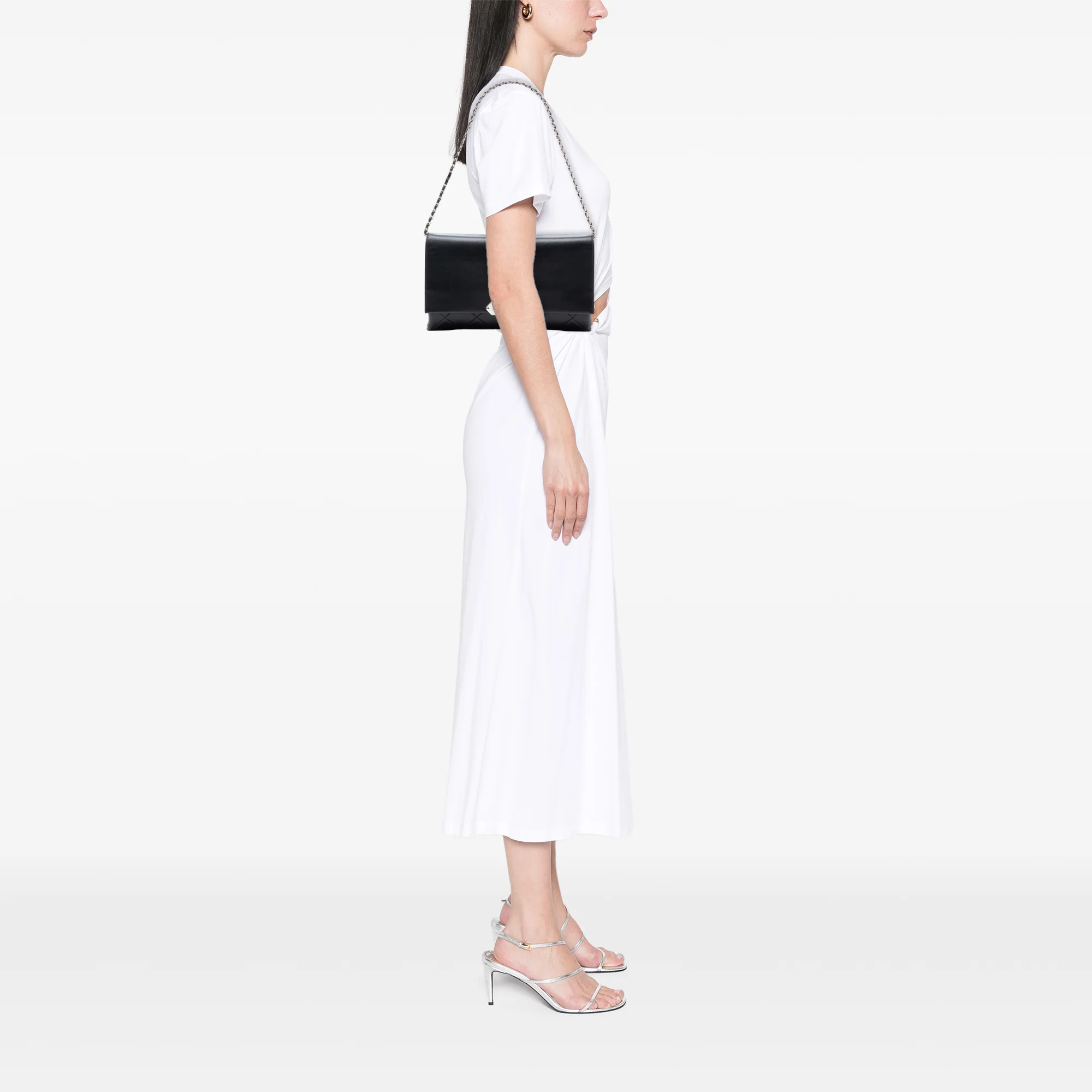 Quilted Lambskin Retro Label Shoulder Bag - Image 7