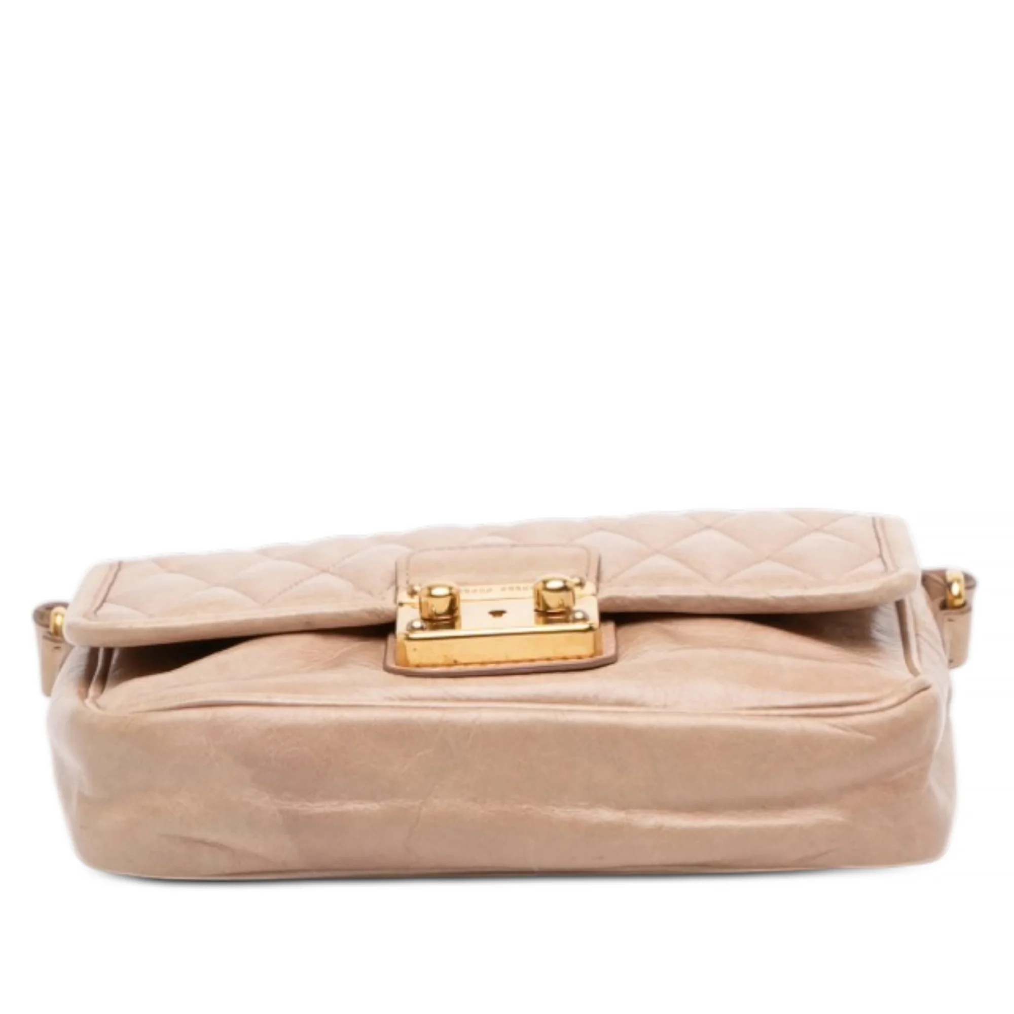 Quilted Leather Push Lock Flap - Image 3