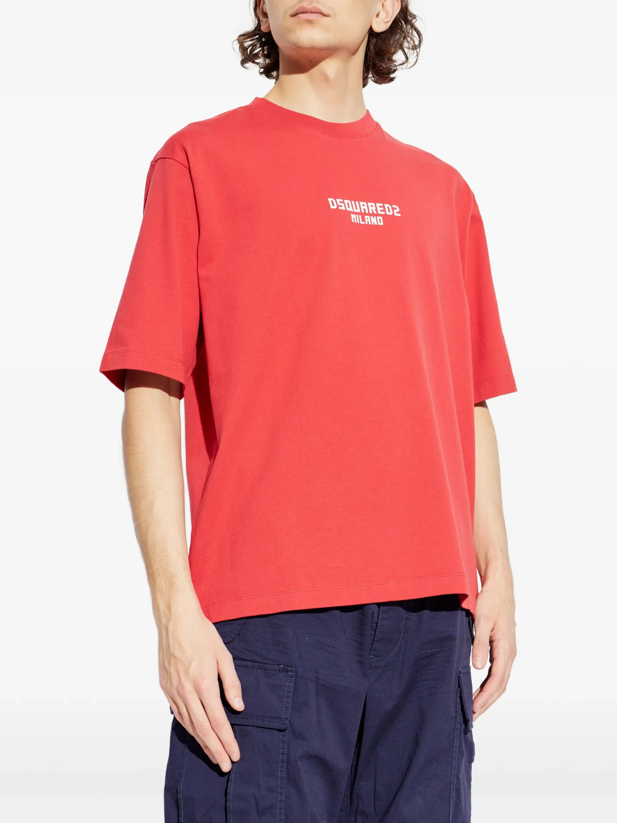 RED COTTON T-SHIRT - Image 3