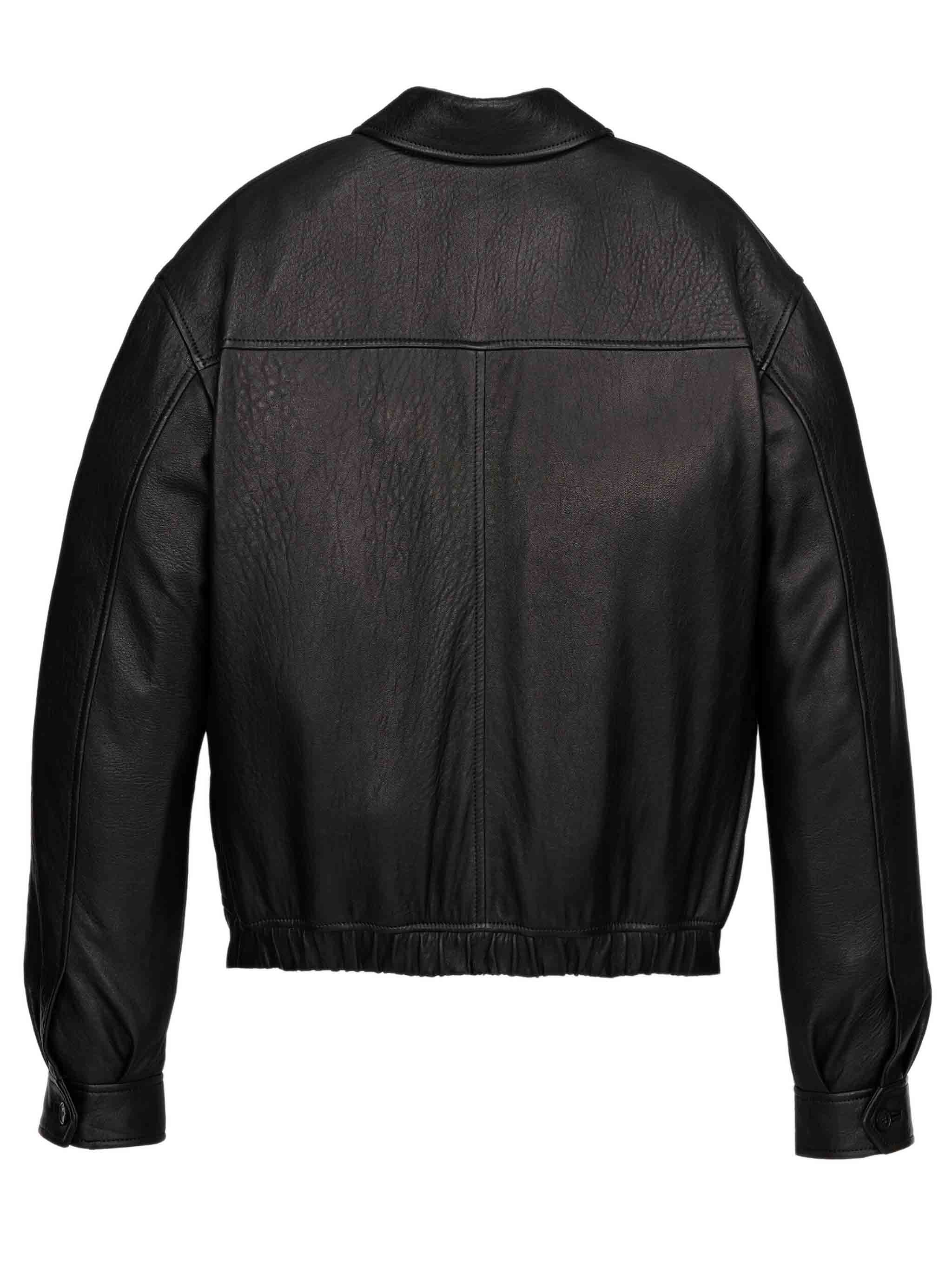 SHORT JACKET IN BUBBLED LAMBSKIN - Image 3