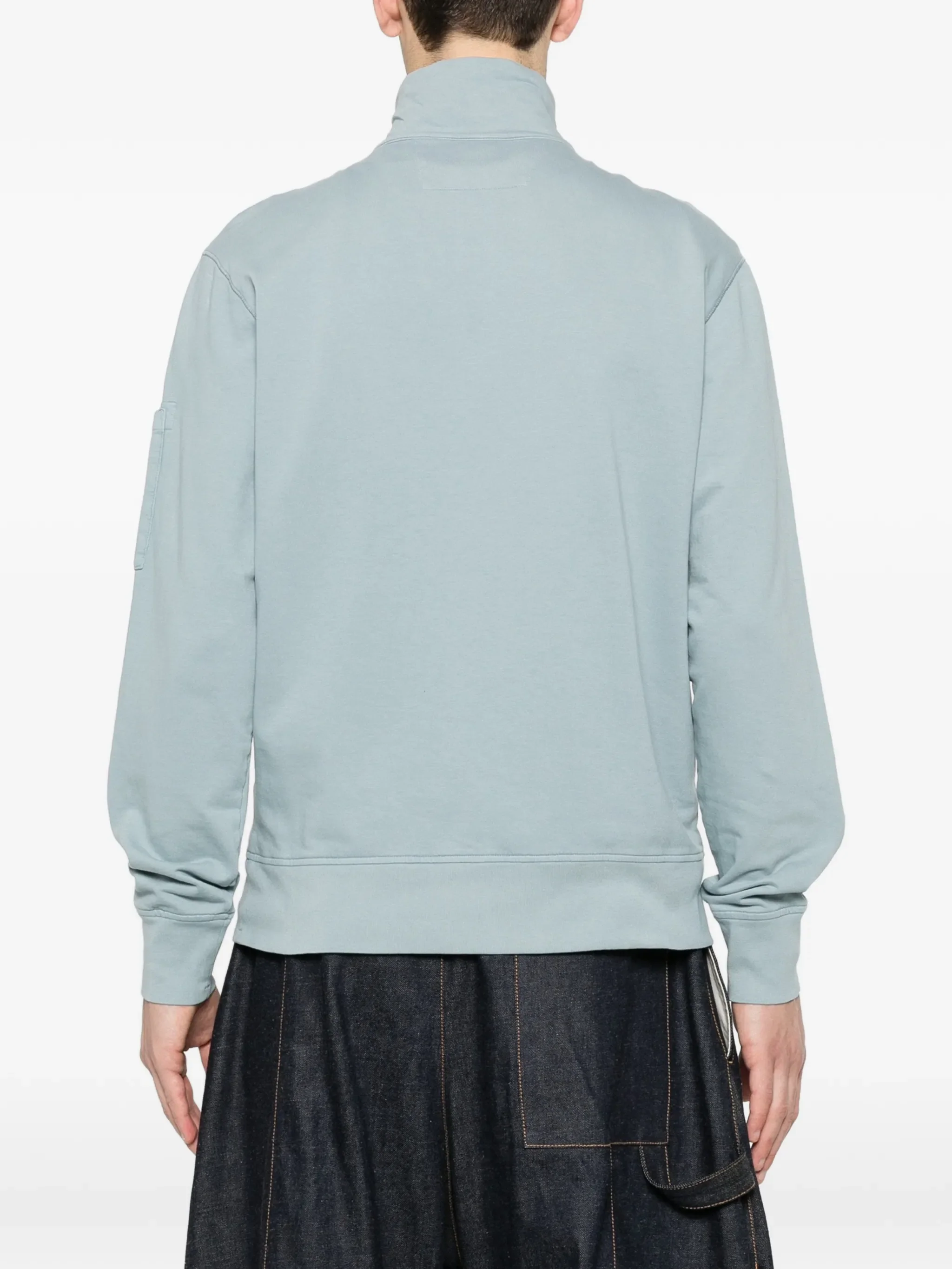 SILVER BLUE COTTON POLO COLLAR - Image 5