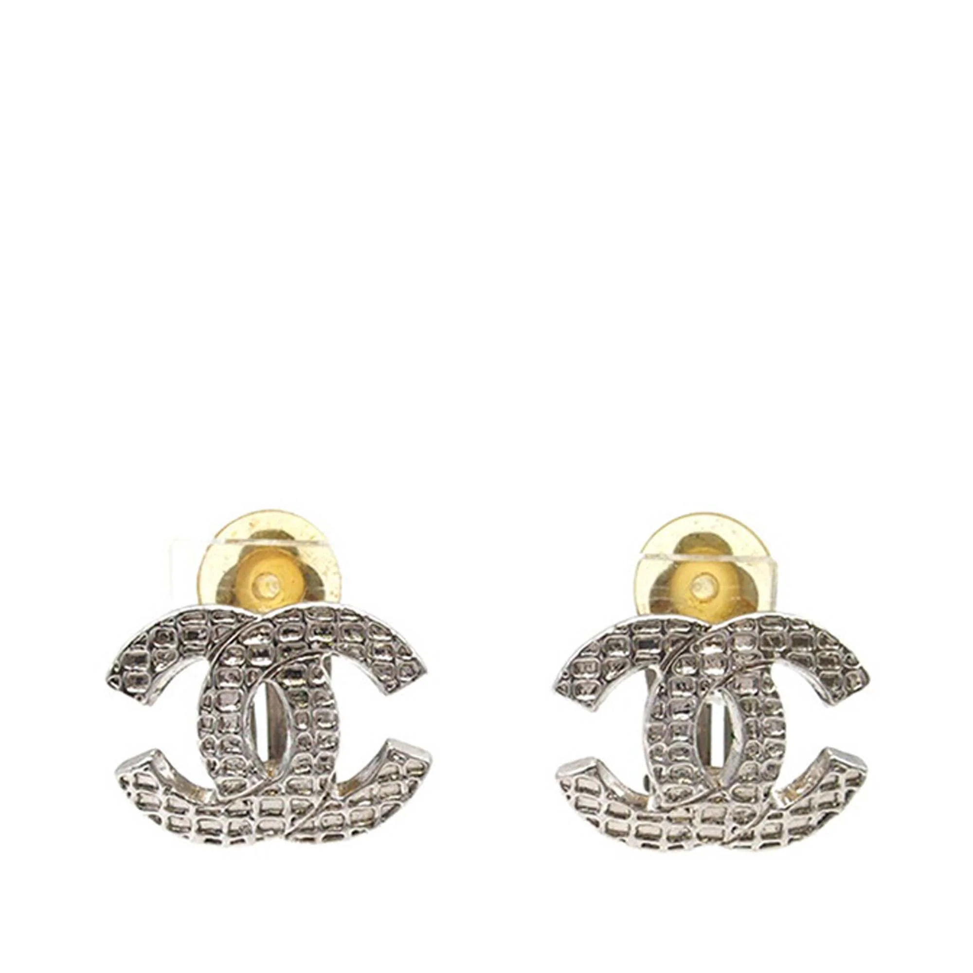 Silver Plated CC Clip on Earrings