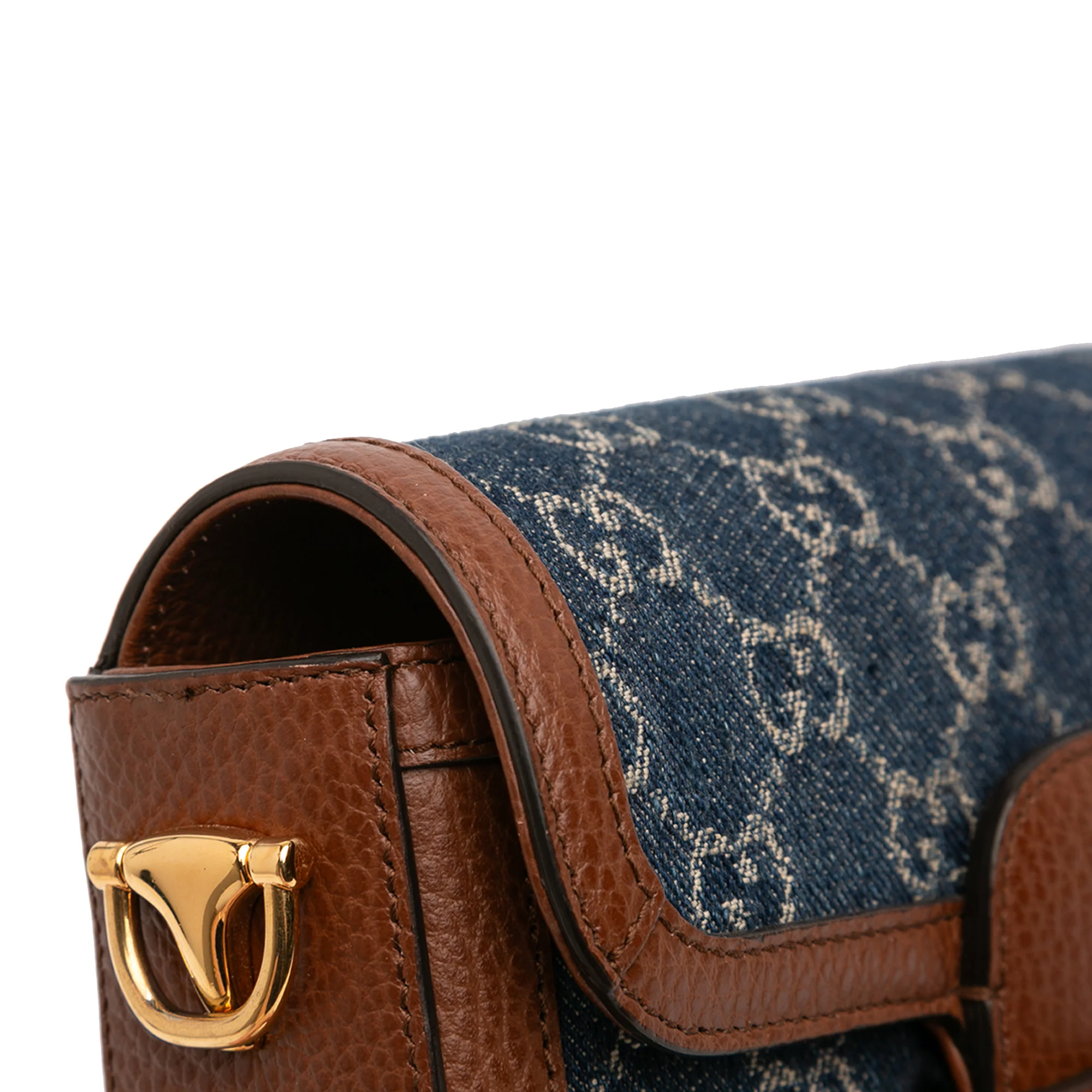Small GG Denim Web Horsebit 1955 Crossbody - Image 9