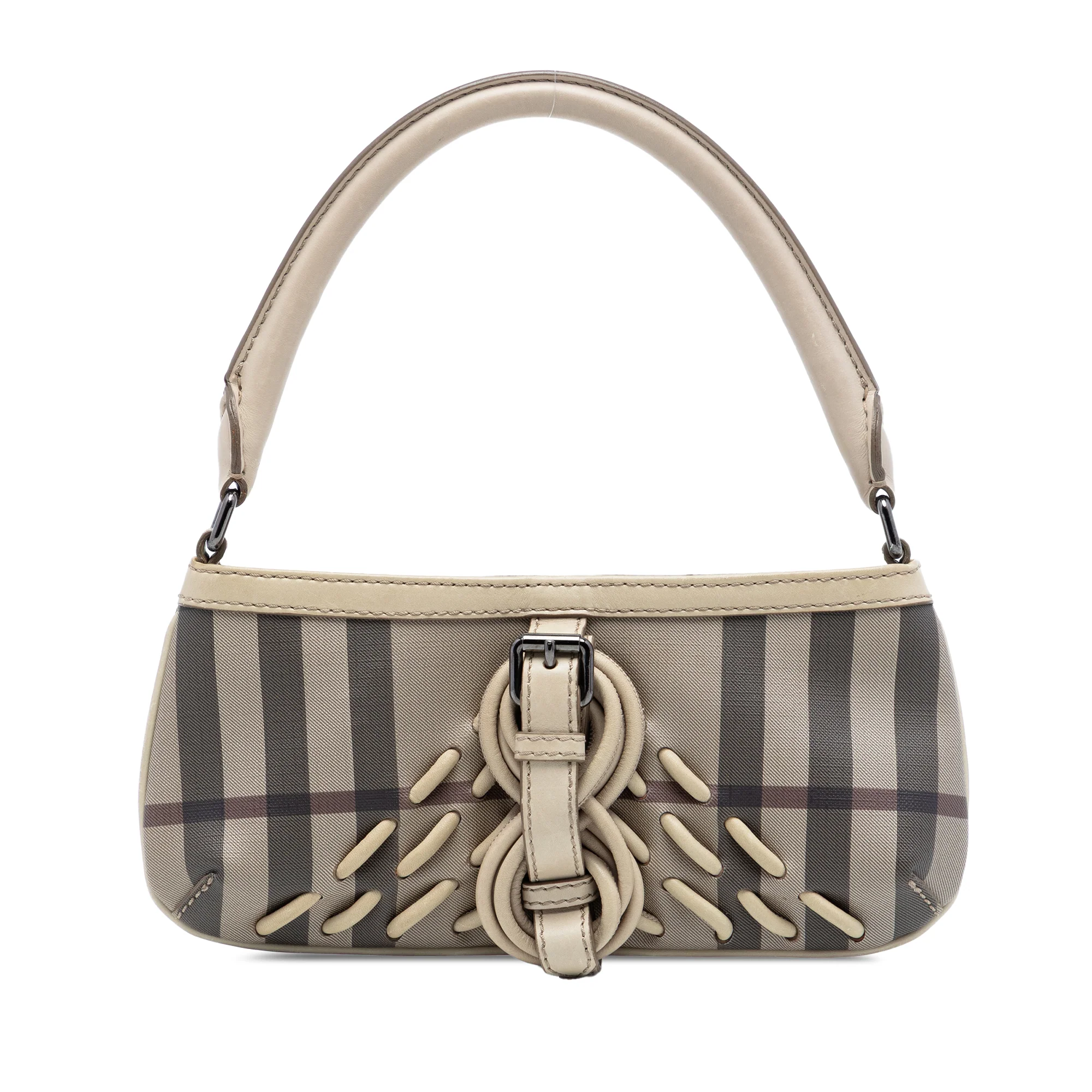 Smoke Check Coated Canvas Shoulder Bag