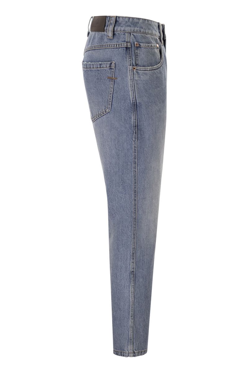 STRAIGHT TROUSERS IN AUTHENTIC DENIM WITH SHINY BARTACK - Image 3