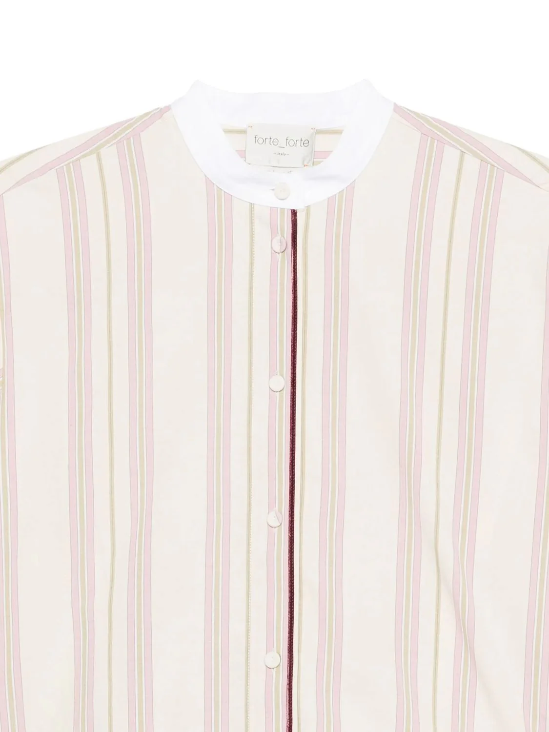 STRIPED COTTON GRANDFATHER SHIRT VE - Image 3