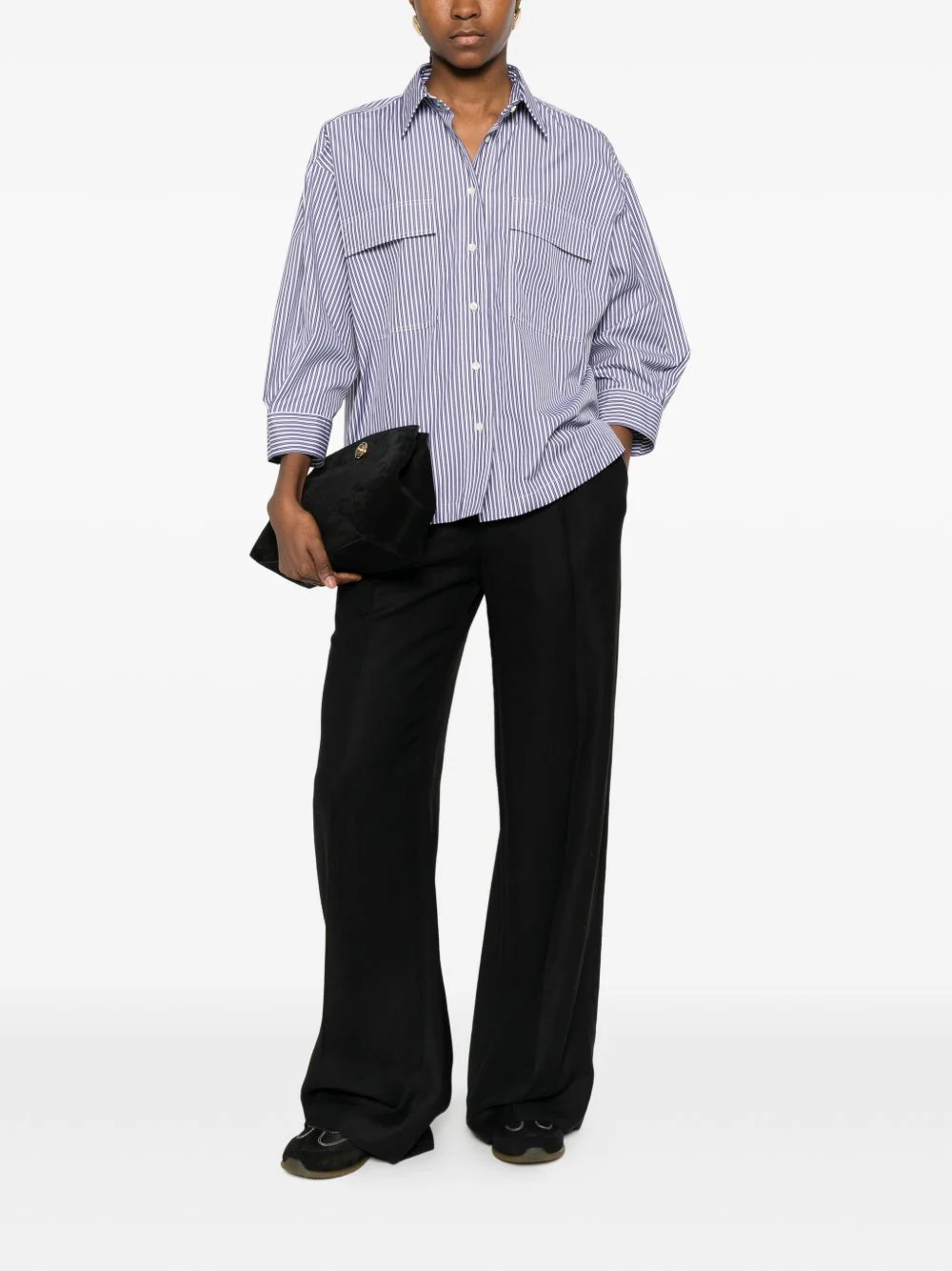 STRIPED COTTON SHIRT - Image 2