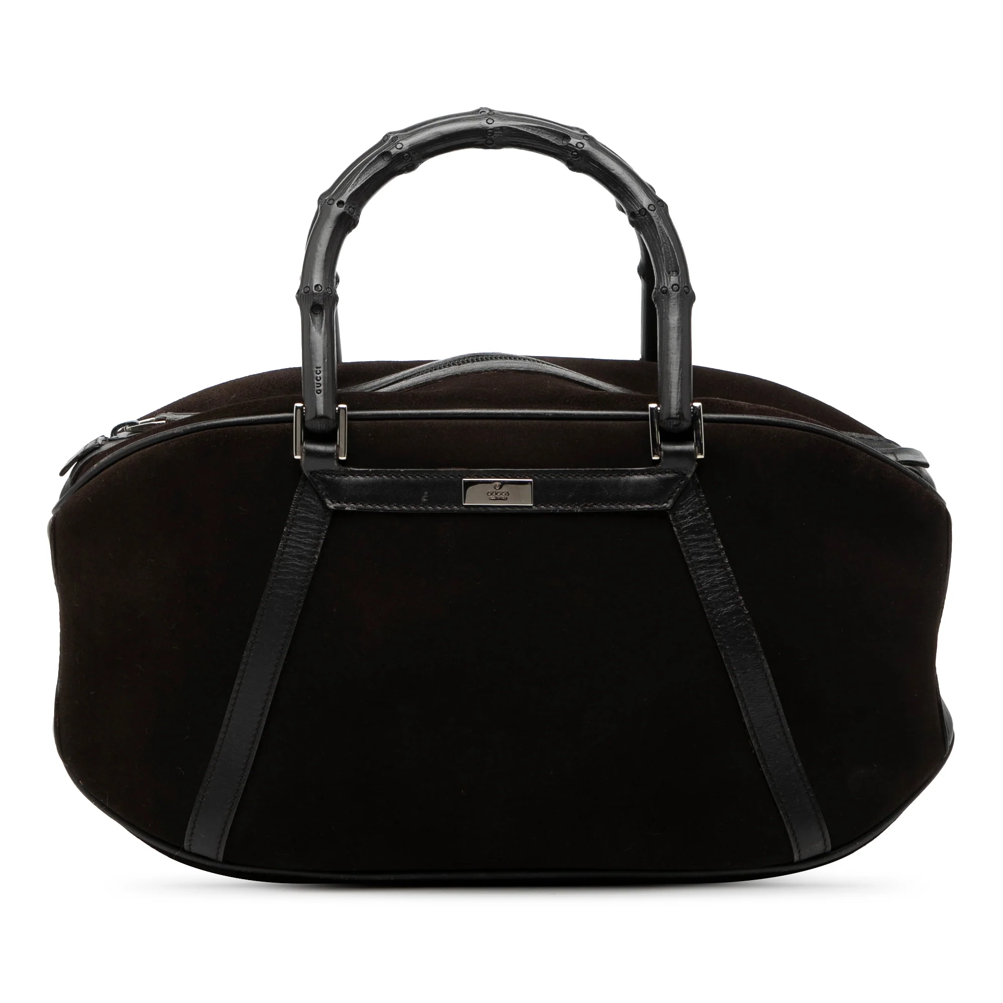 Suede Bamboo Handbag