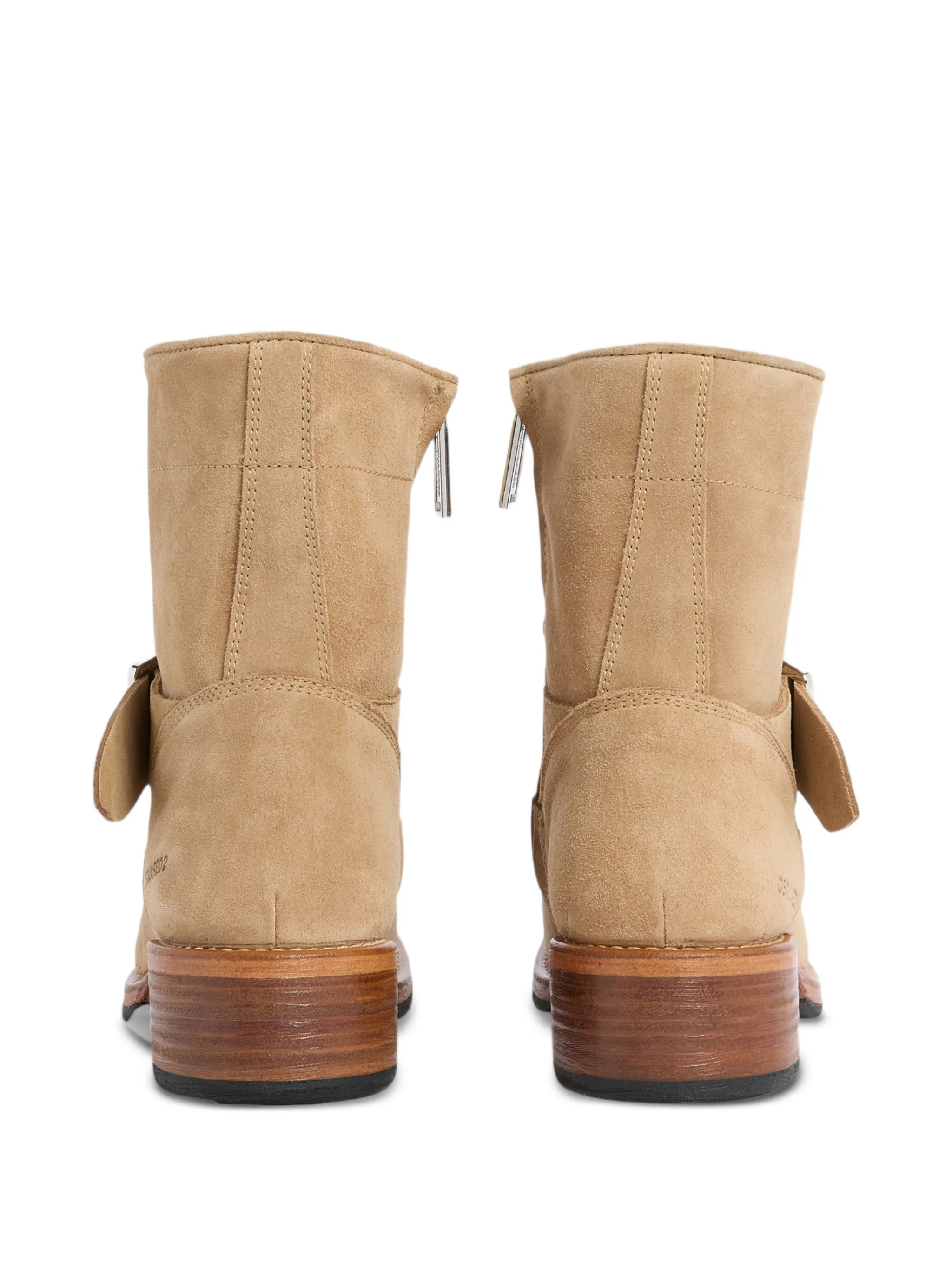 TABACCO CALF LEATHER BIKER BOOTS - Image 5