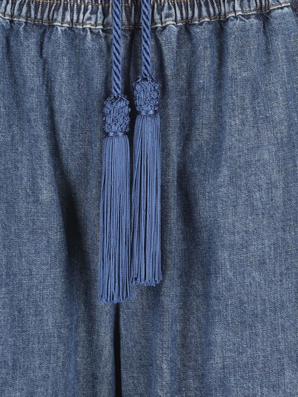 TASSEL-DETAIL WIDE-LEG JEANS - Image 4