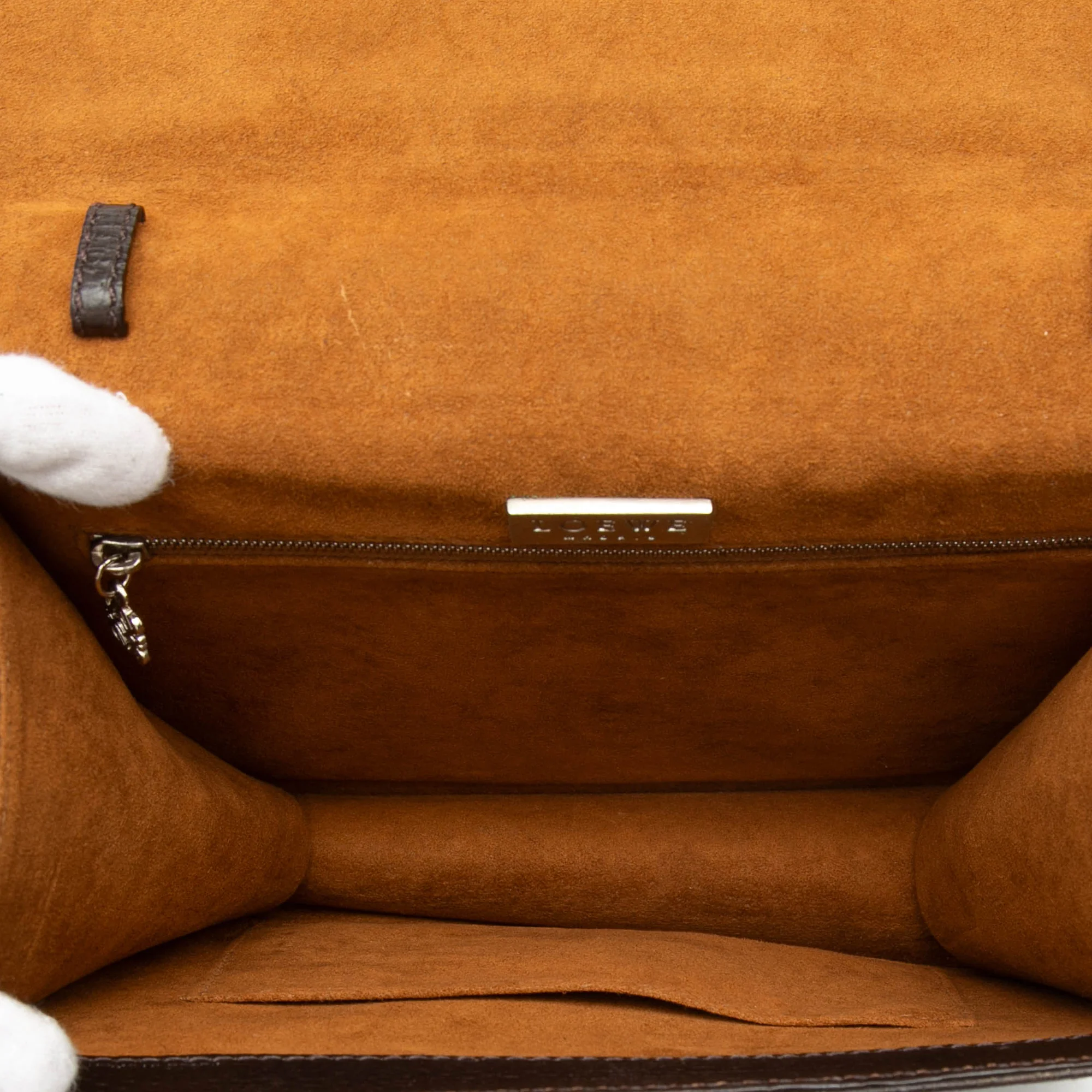 Textured Leather Barcelona Top Handle Bag - Image 4