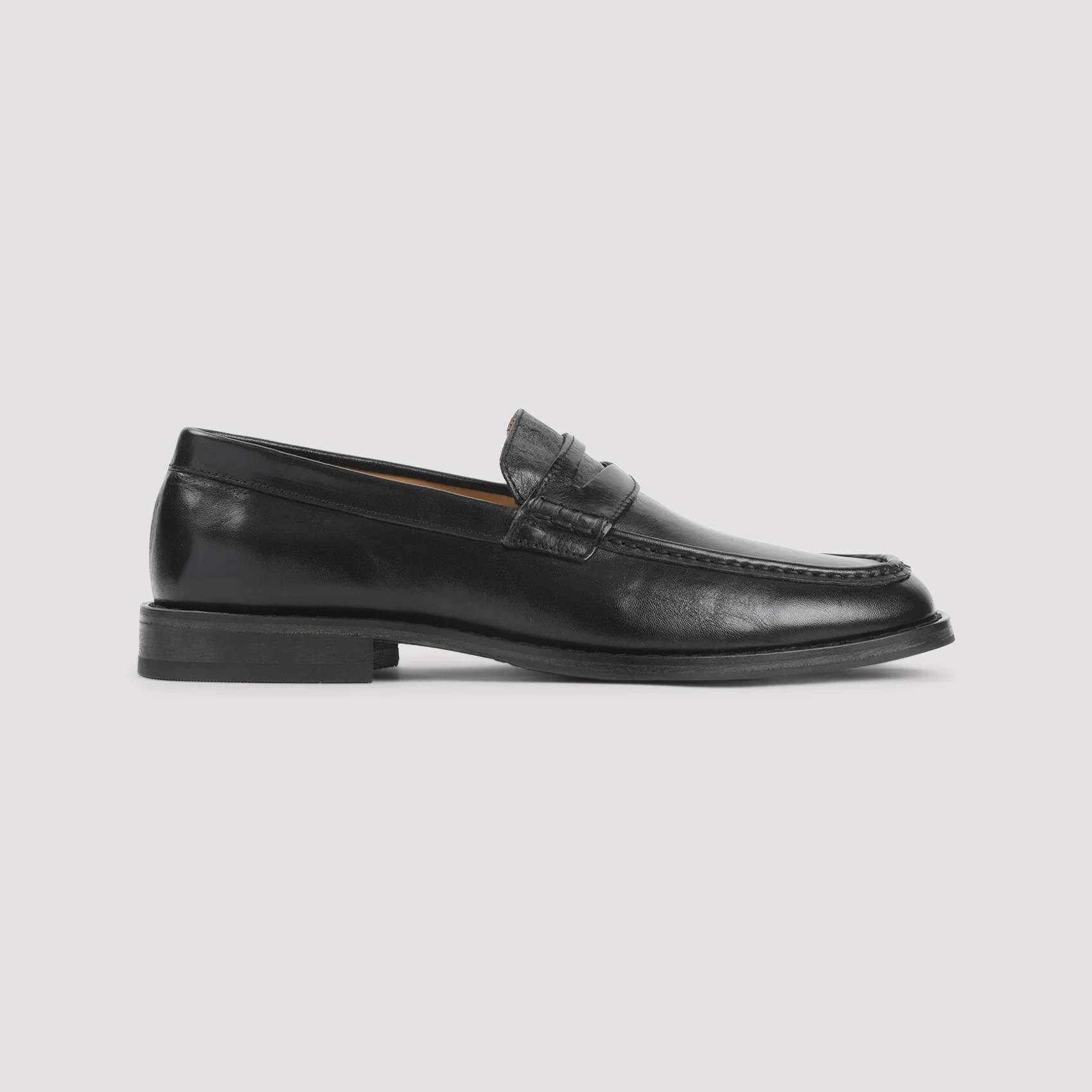 TRUE BLACK CALF LEATHER LIGHT LOAFERS - Image 2