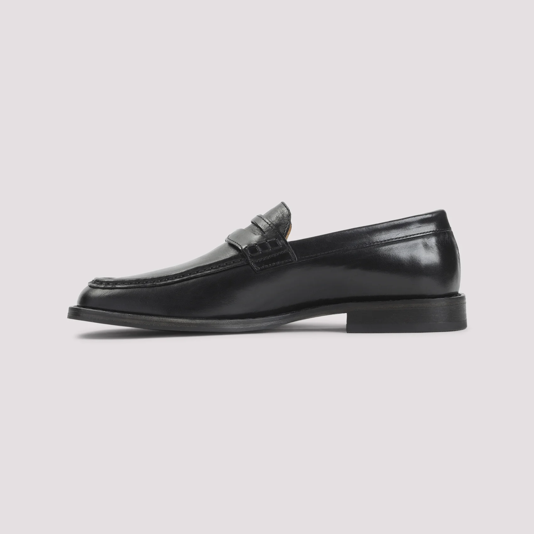 TRUE BLACK CALF LEATHER LIGHT LOAFERS - Image 3