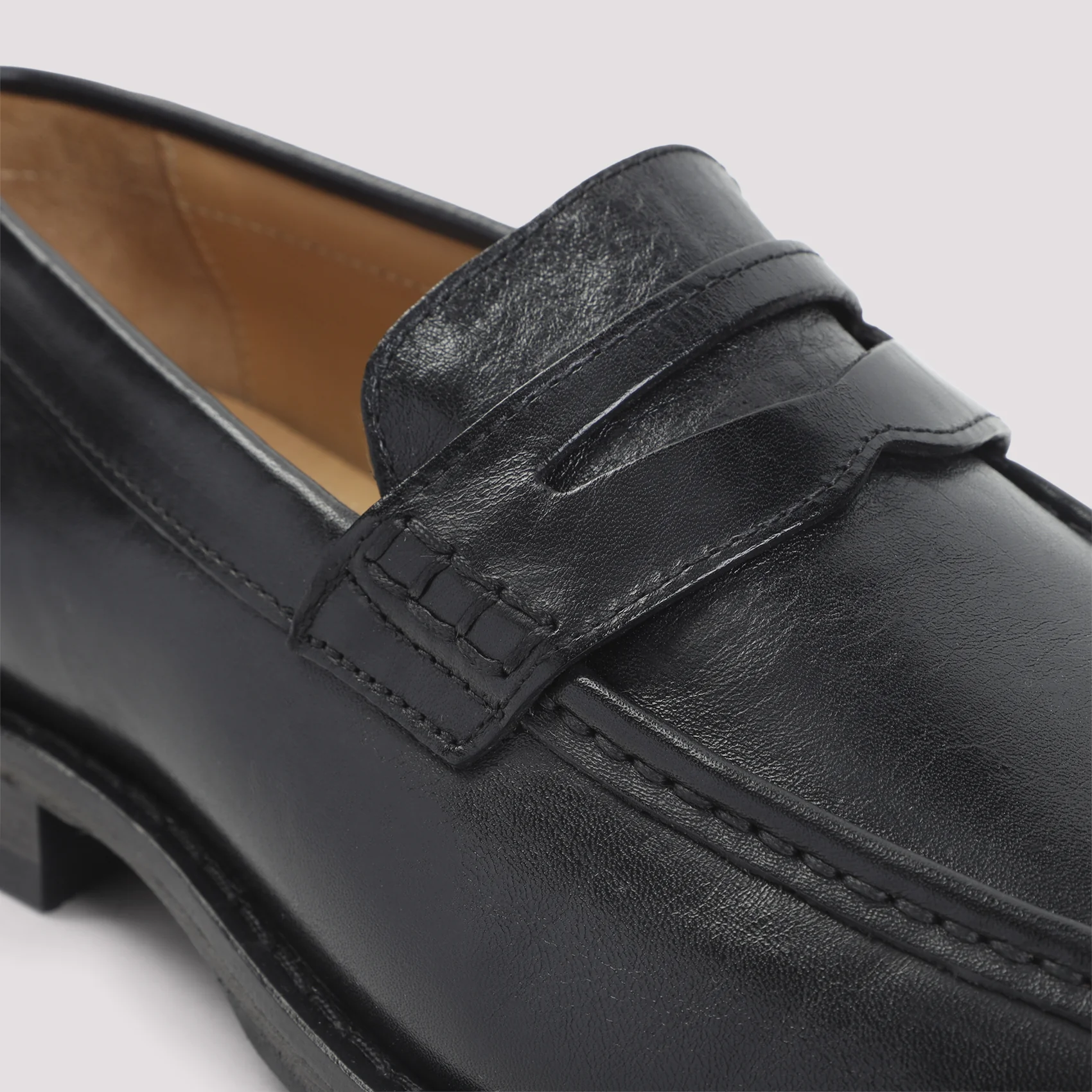 TRUE BLACK CALF LEATHER LIGHT LOAFERS - Image 5
