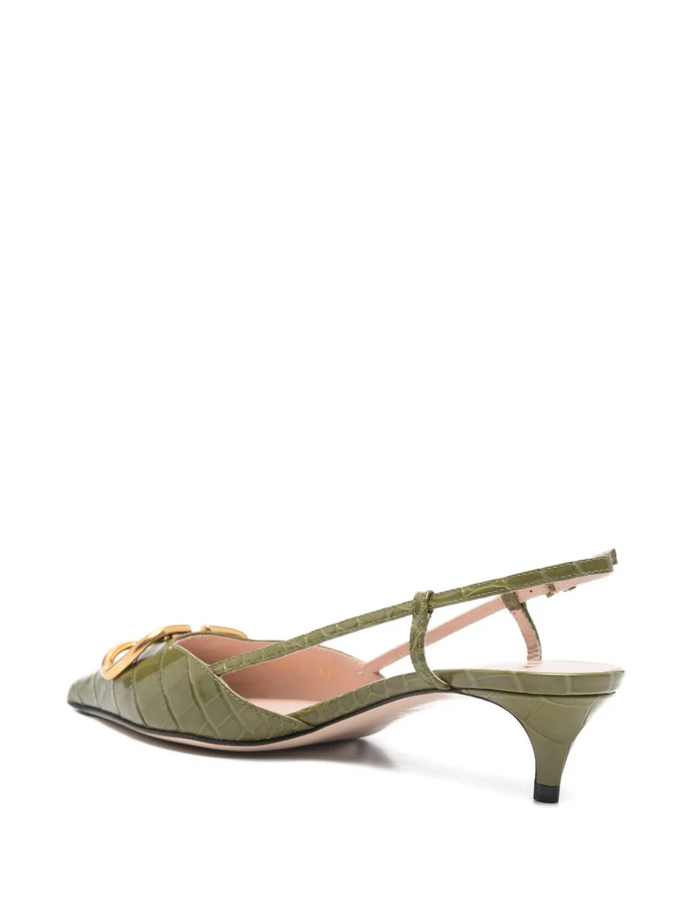 VLOGO SIGNATURE LEATHER SLINGBACK PUMPS - Image 4