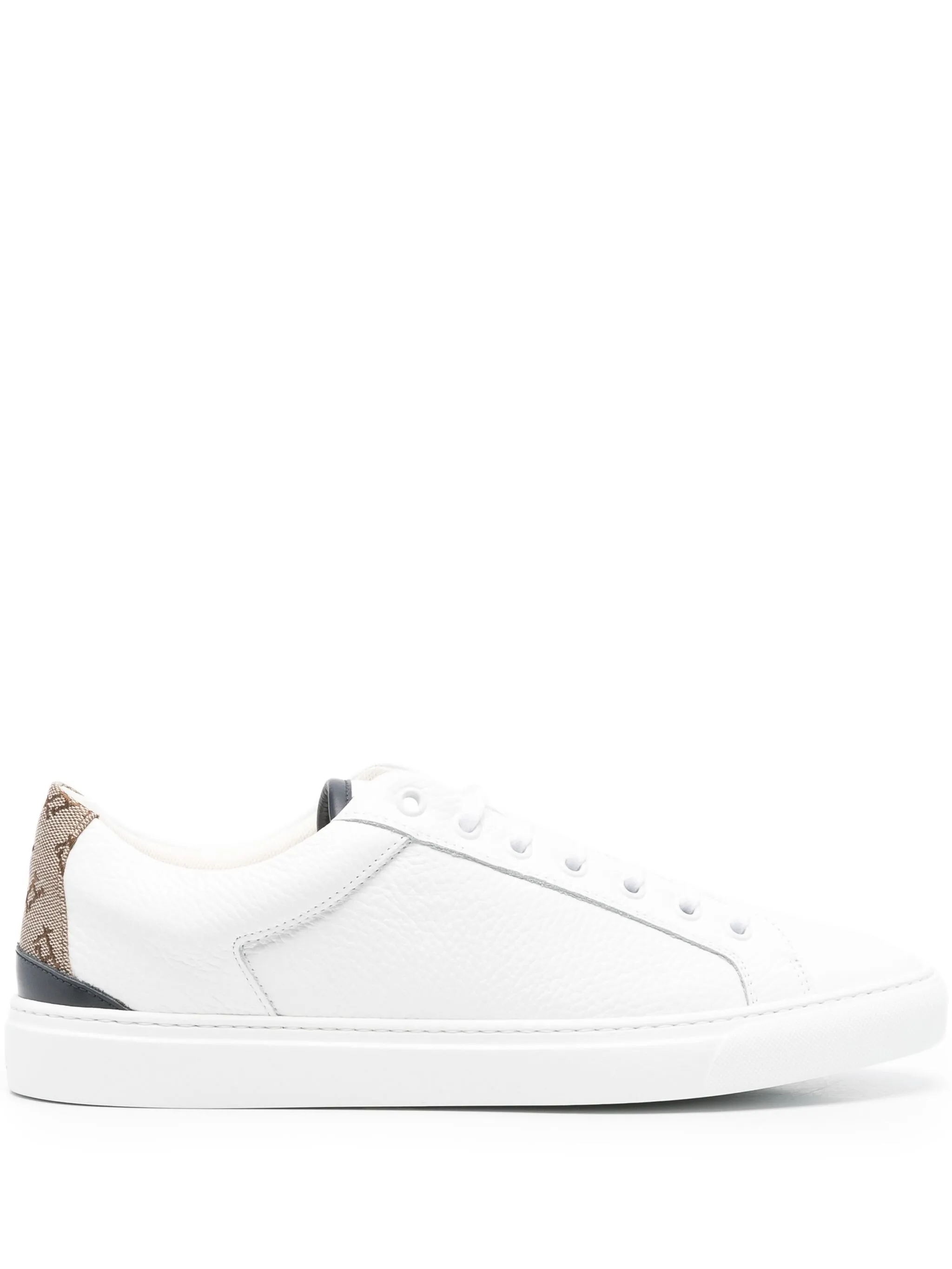 WHITE BEIGE COW LEATHER SNEAKERS