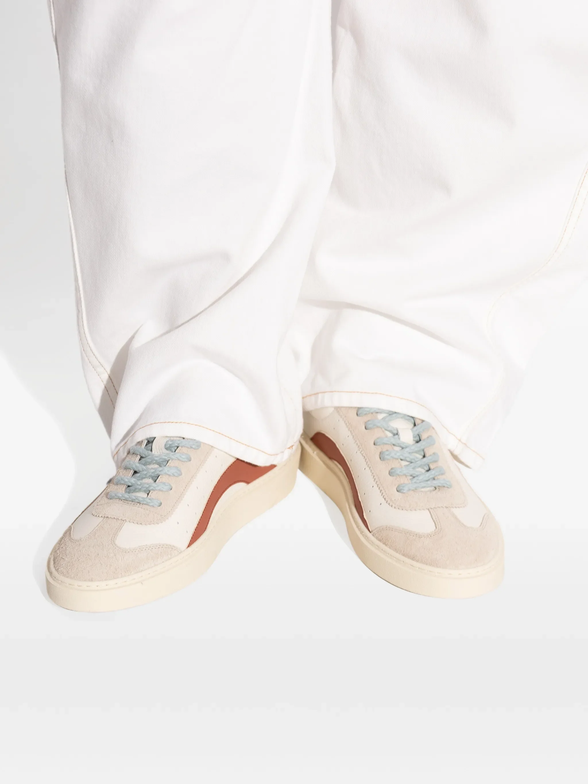 WHITE CALF GOAT RIDER SNEAKERS - Image 3