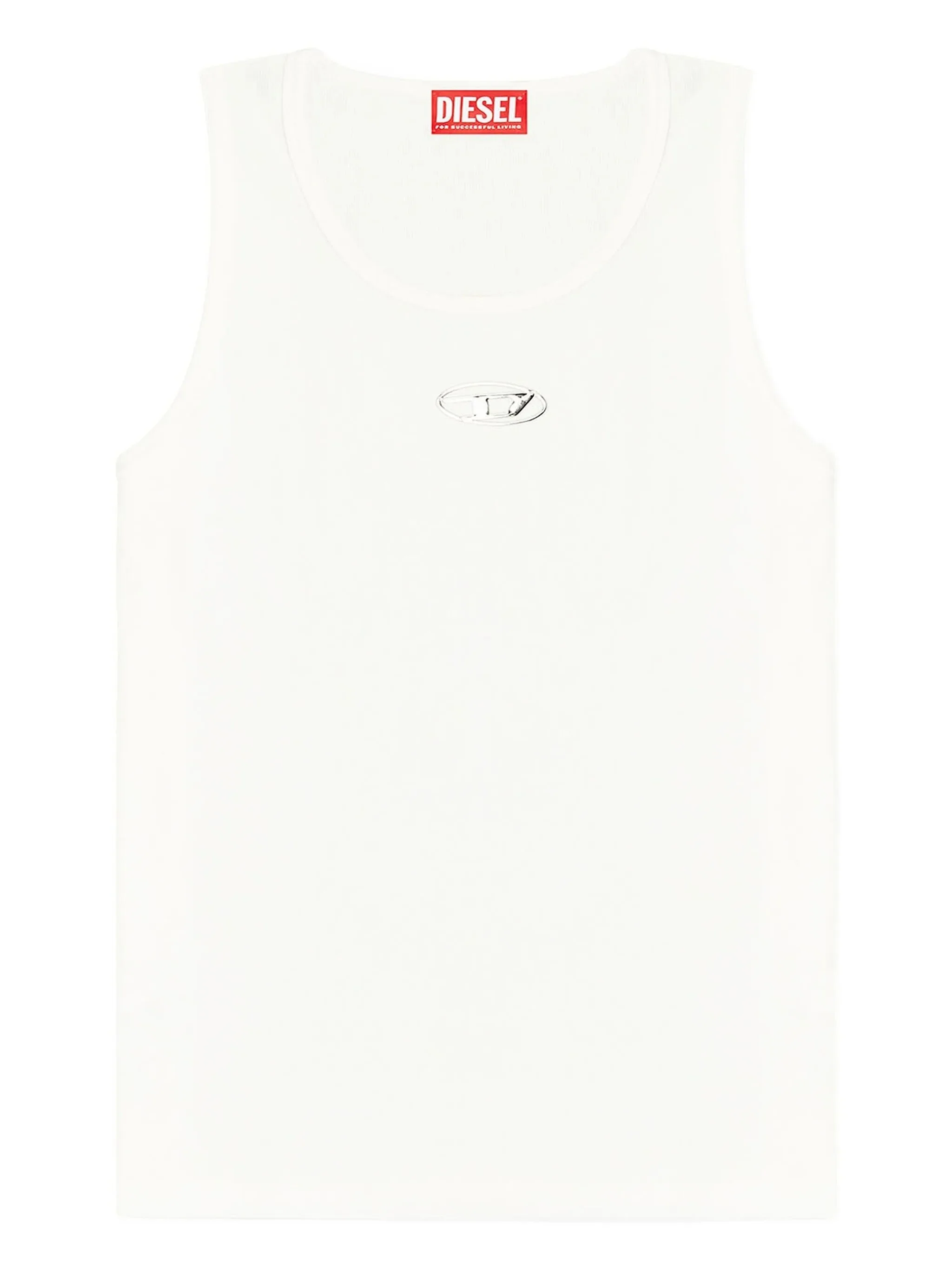 WHITE COTTON ELASTANE TANK TOPS