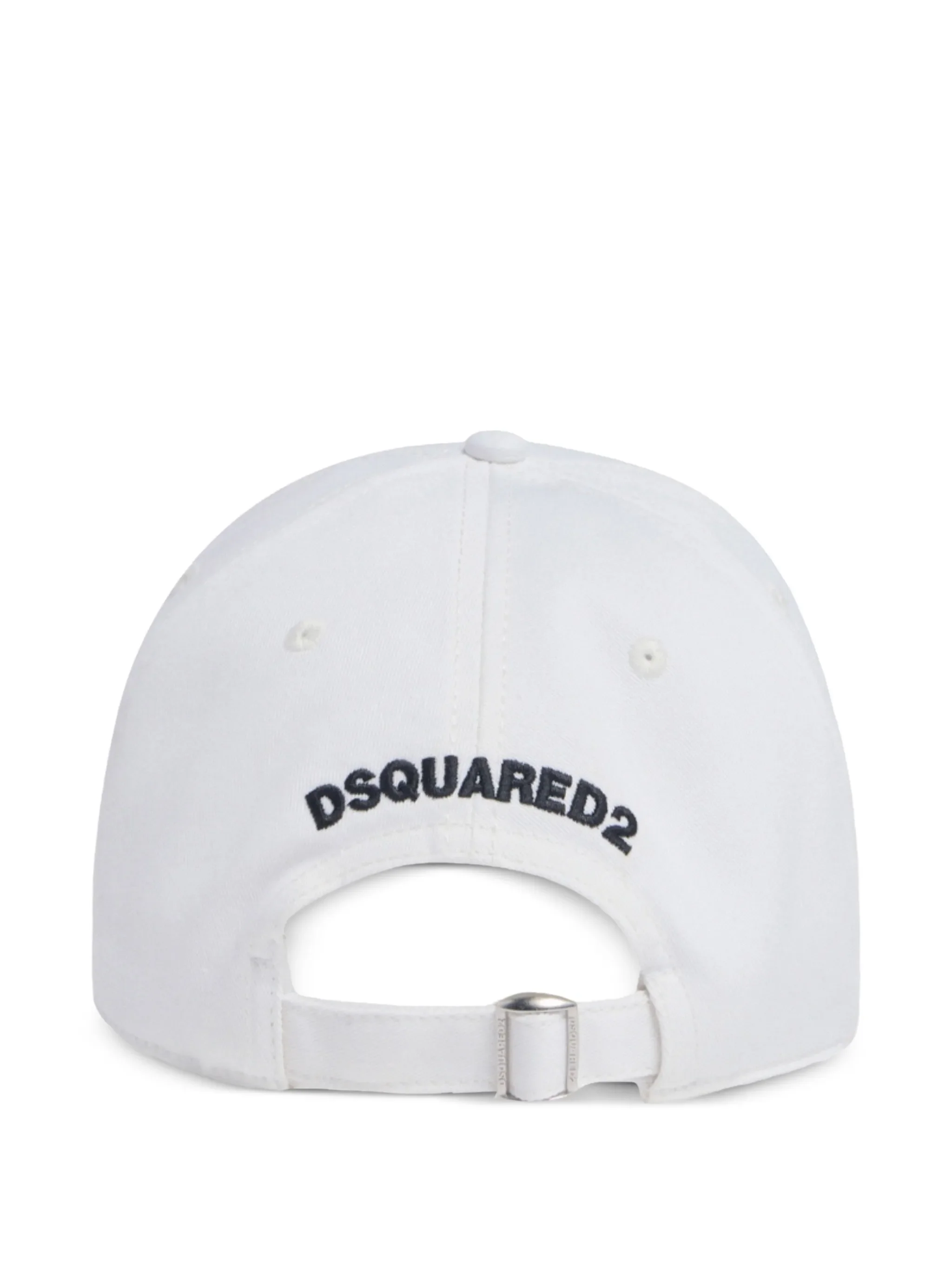 WHITE COTTON ICONIQUE BASEBALL CAP - Image 3