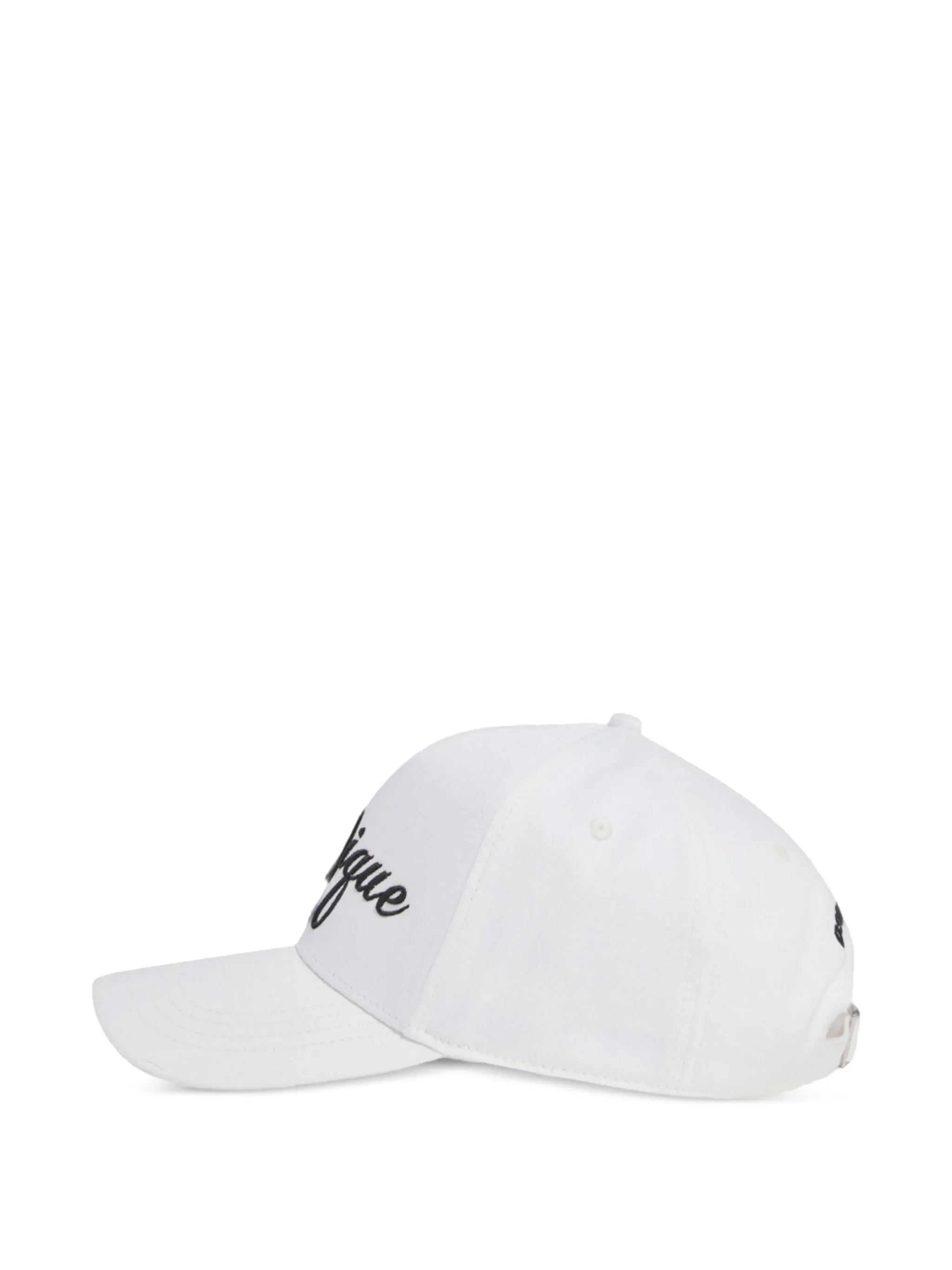 WHITE COTTON ICONIQUE BASEBALL CAP - Image 4