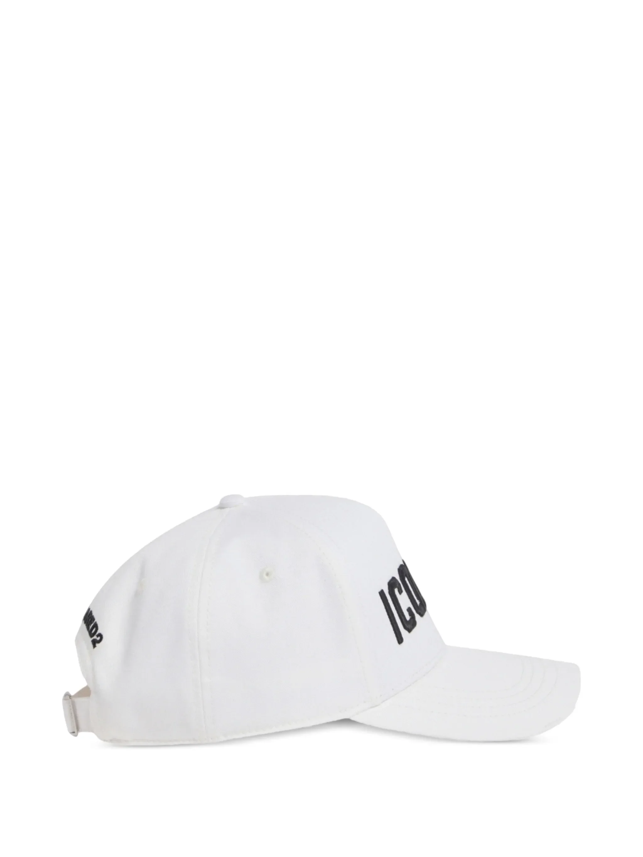 WHITE COTTON ICONIQUE BASEBALL CAP - Image 5
