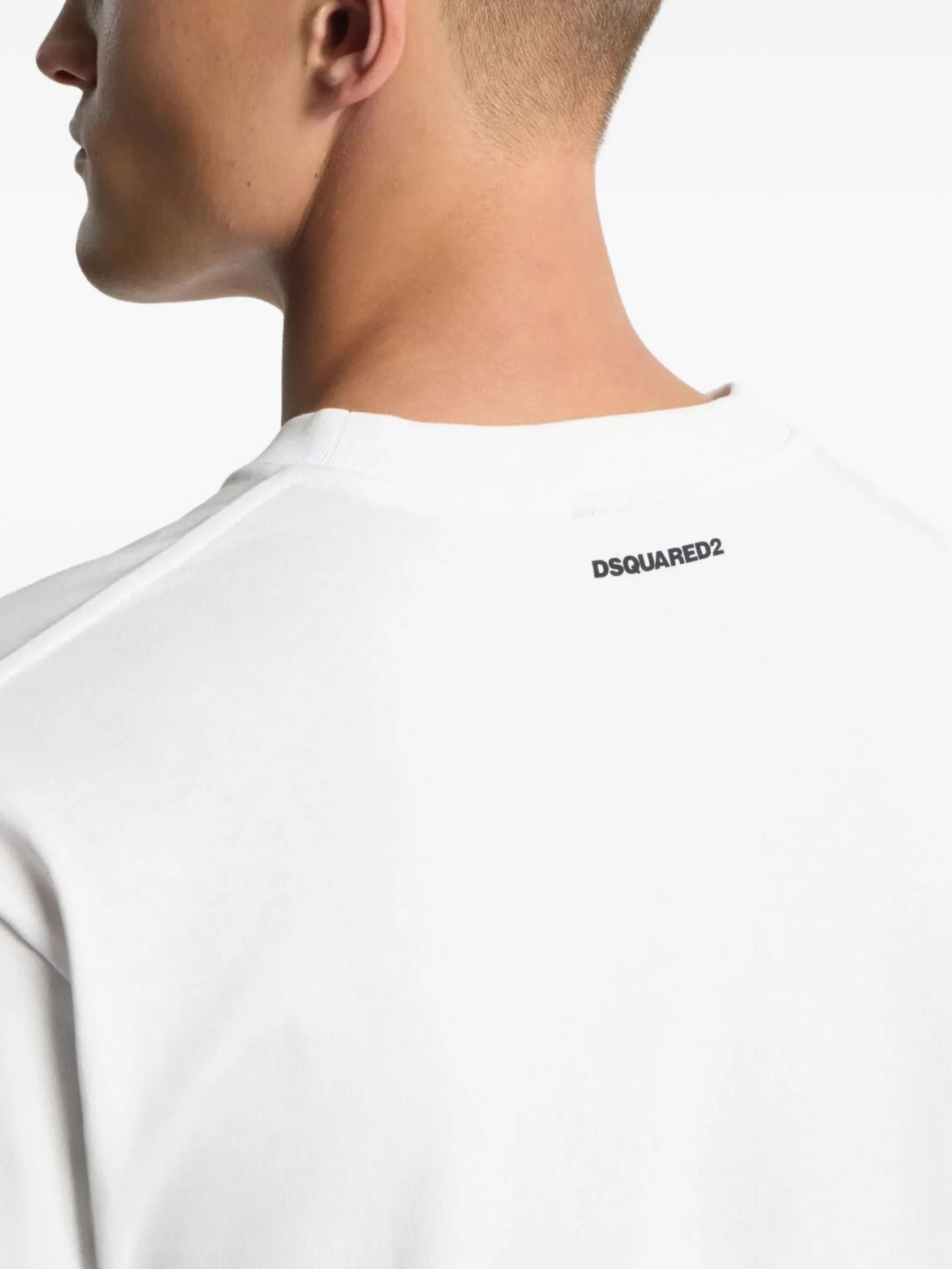 WHITE COTTON T-SHIRT - Image 3