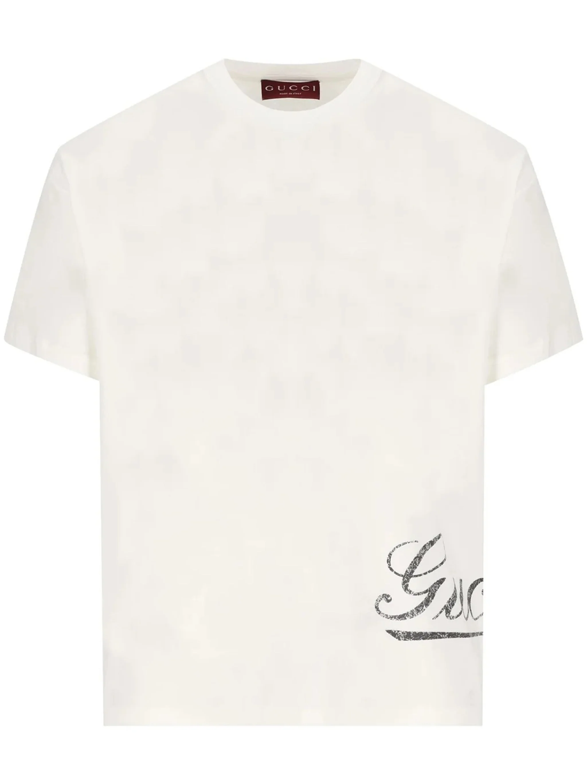 WHITE COTTON T-SHIRT