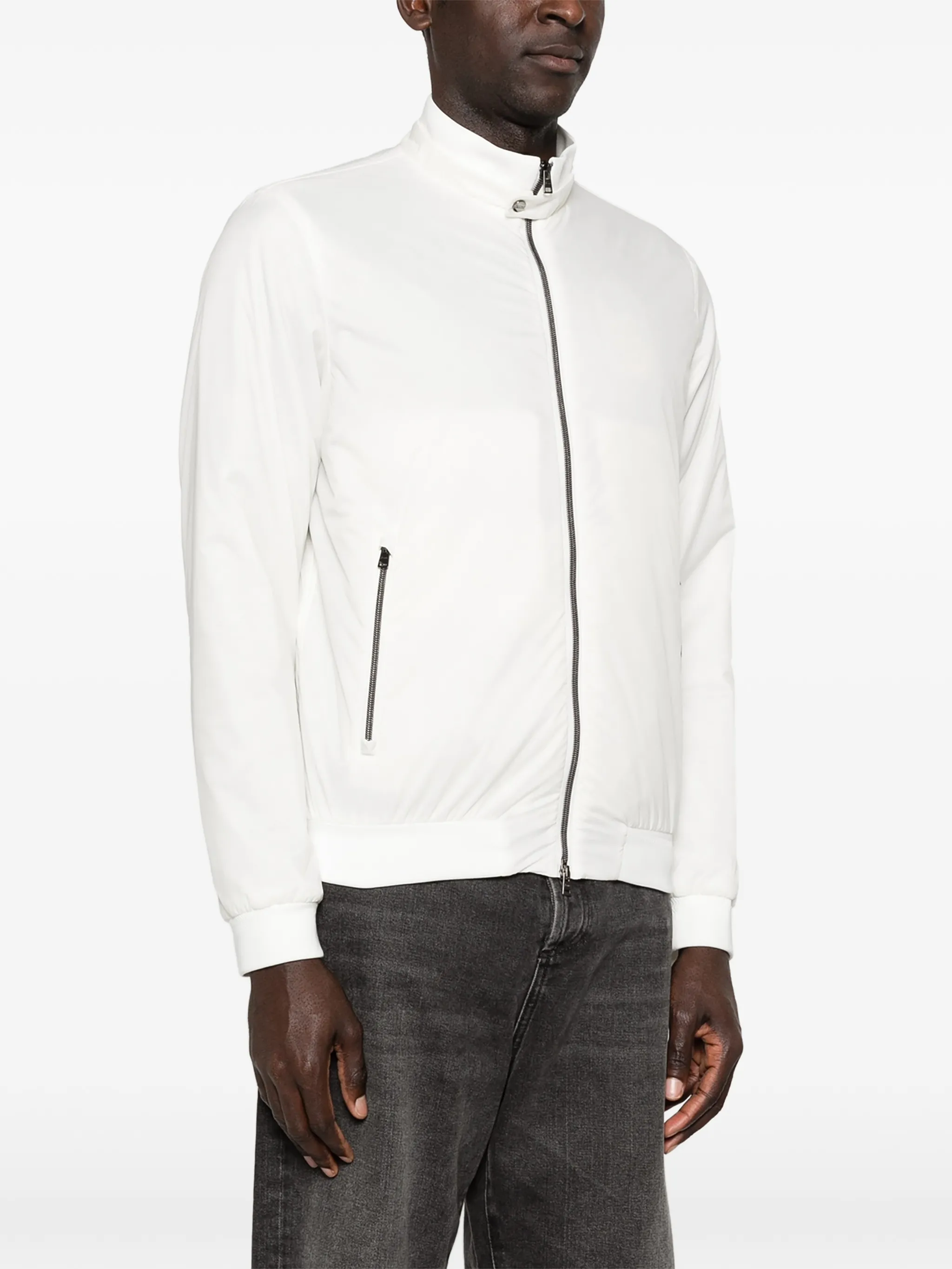 WHITE POLYAMIDE BOMBER LISCIO ECOAGE - Image 5