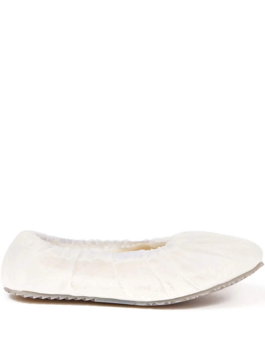 WHITE POLYAMIDE SANDALS