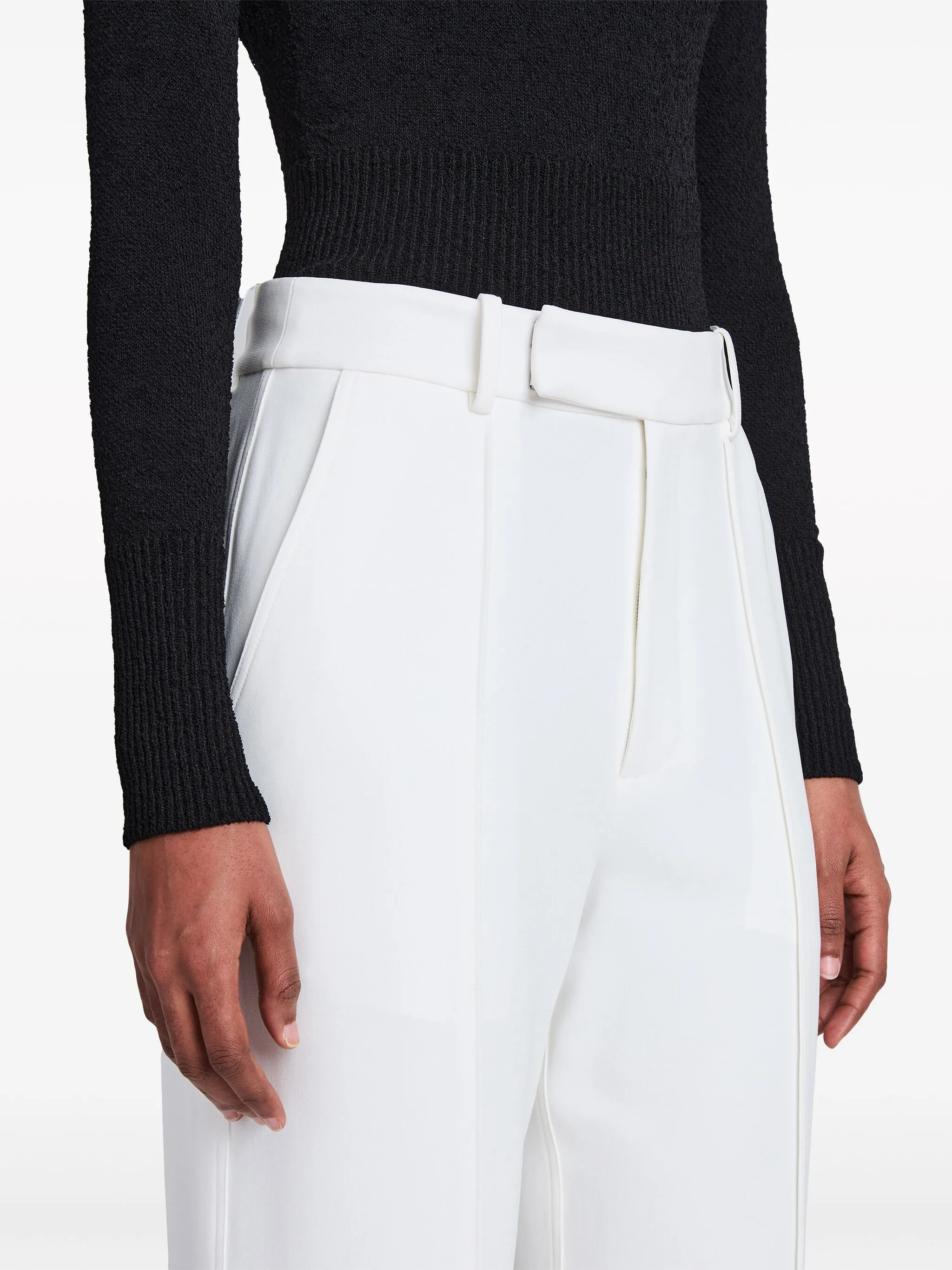 WHITE VISCOSE RAYON PANTS - Image 4