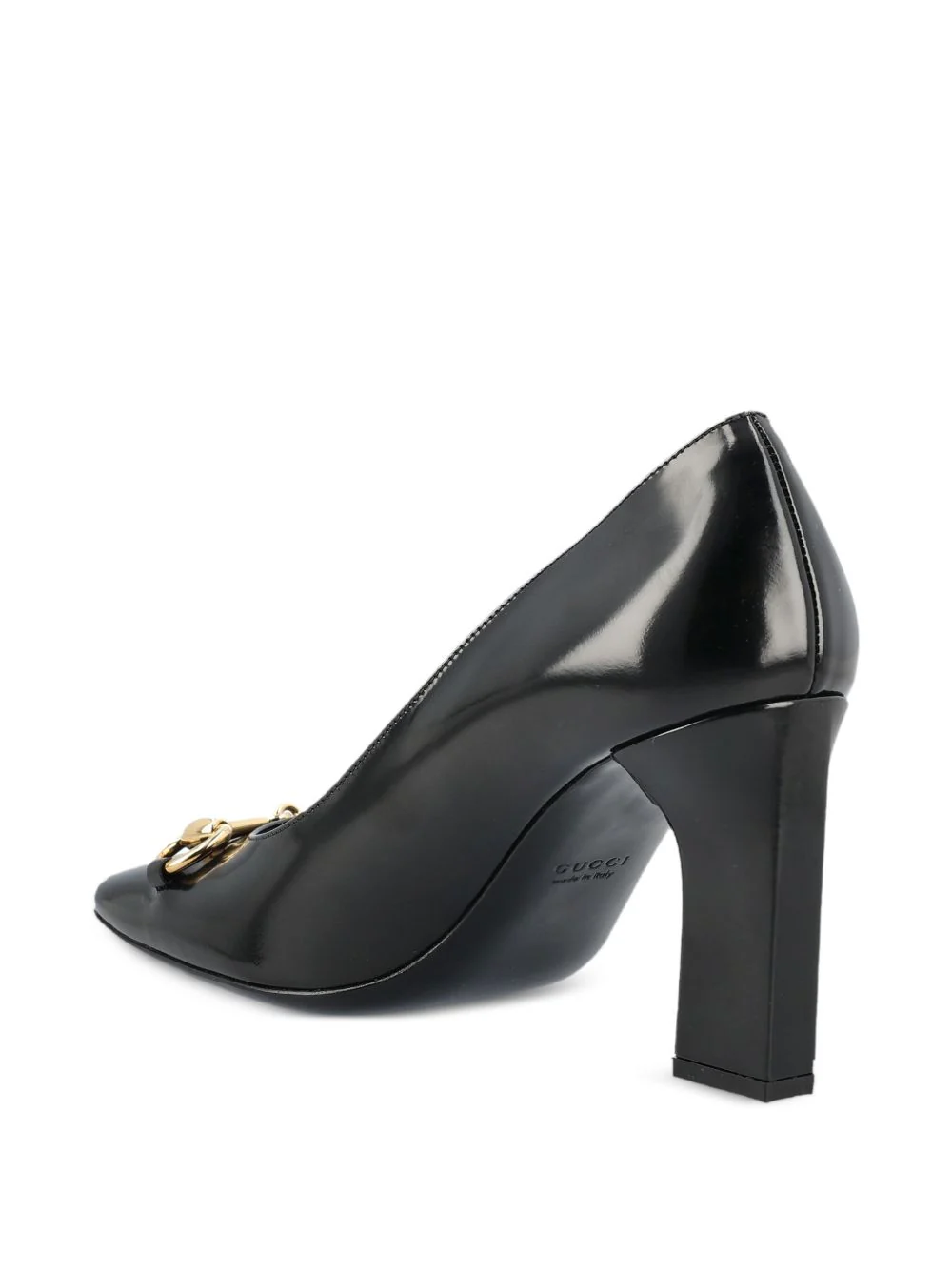 WZHORA 85 BLACK LEATHER PUMPS - Image 4