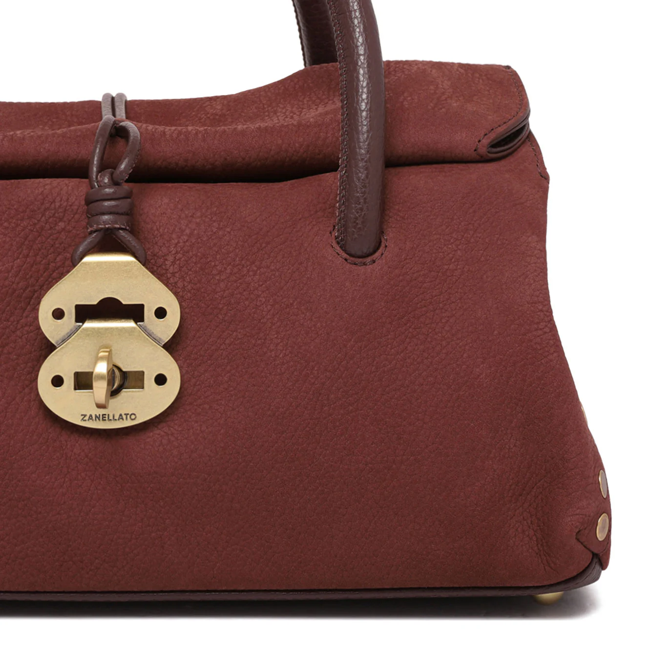 ZANELLATO DOTTA JONES RED SUEDE BAG WITH SHOULDER STRAP - Image 4